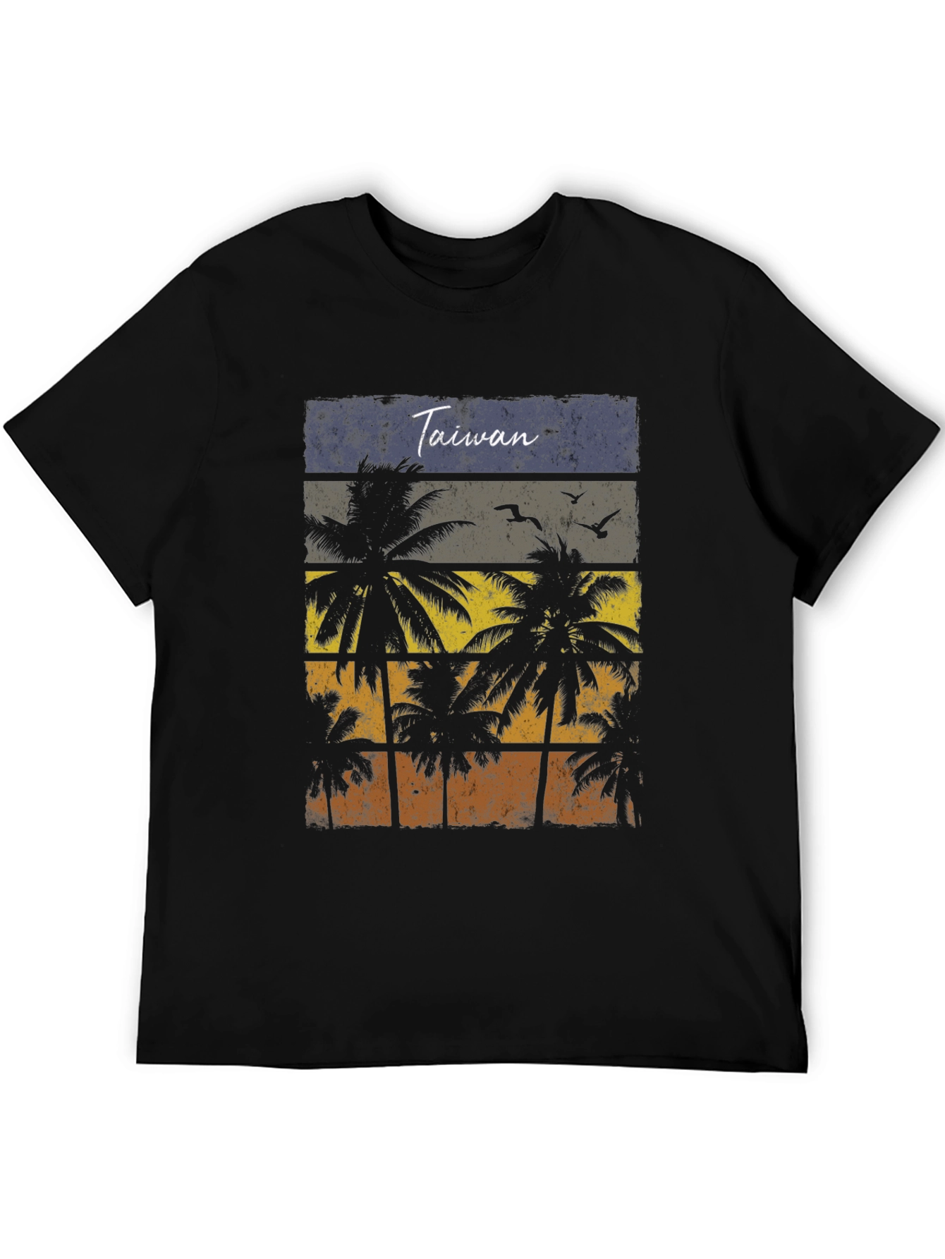 Taiwan Palm Tree Sunset Graphic T-Shirt
