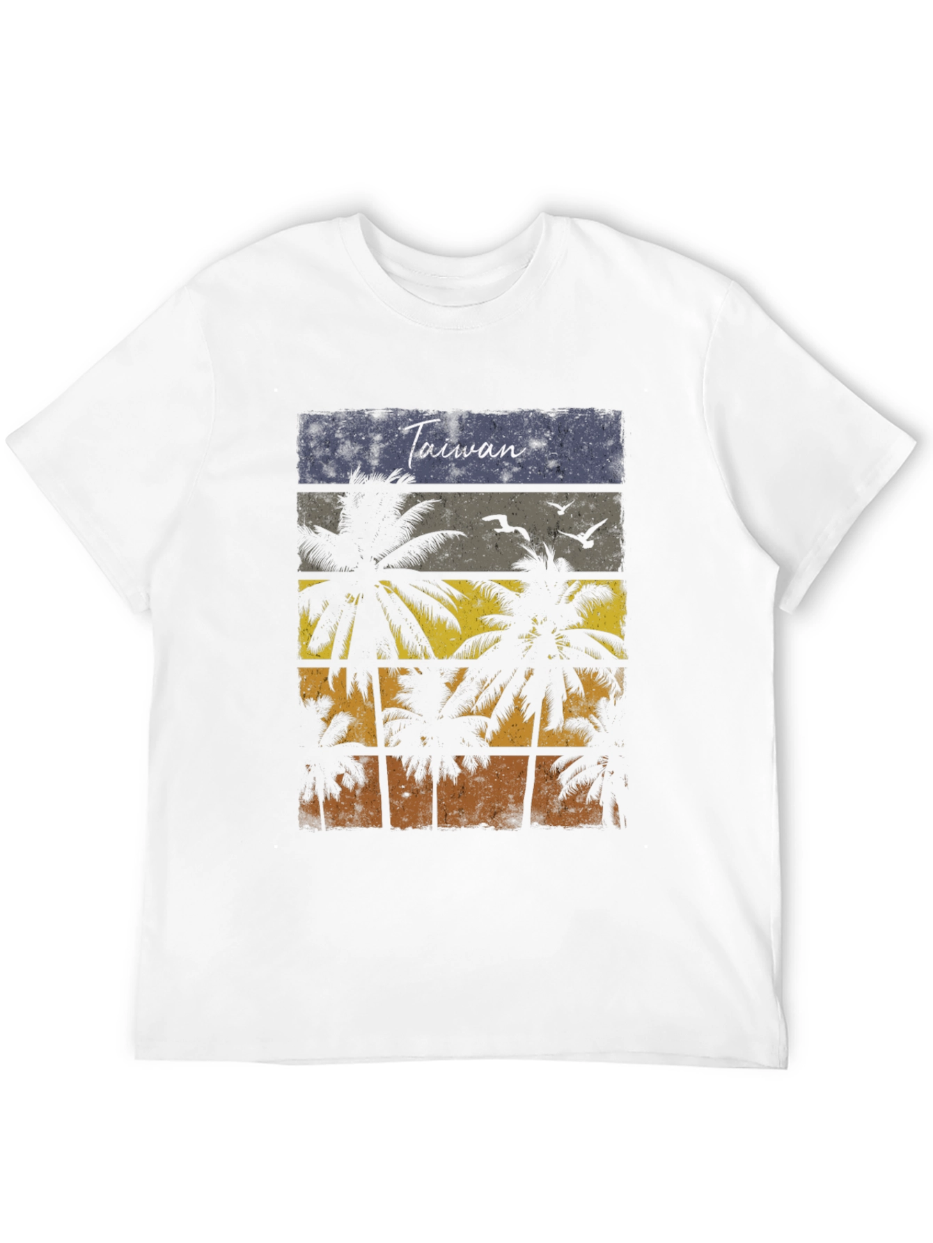 Taiwan Palm Tree Sunset Graphic T-Shirt