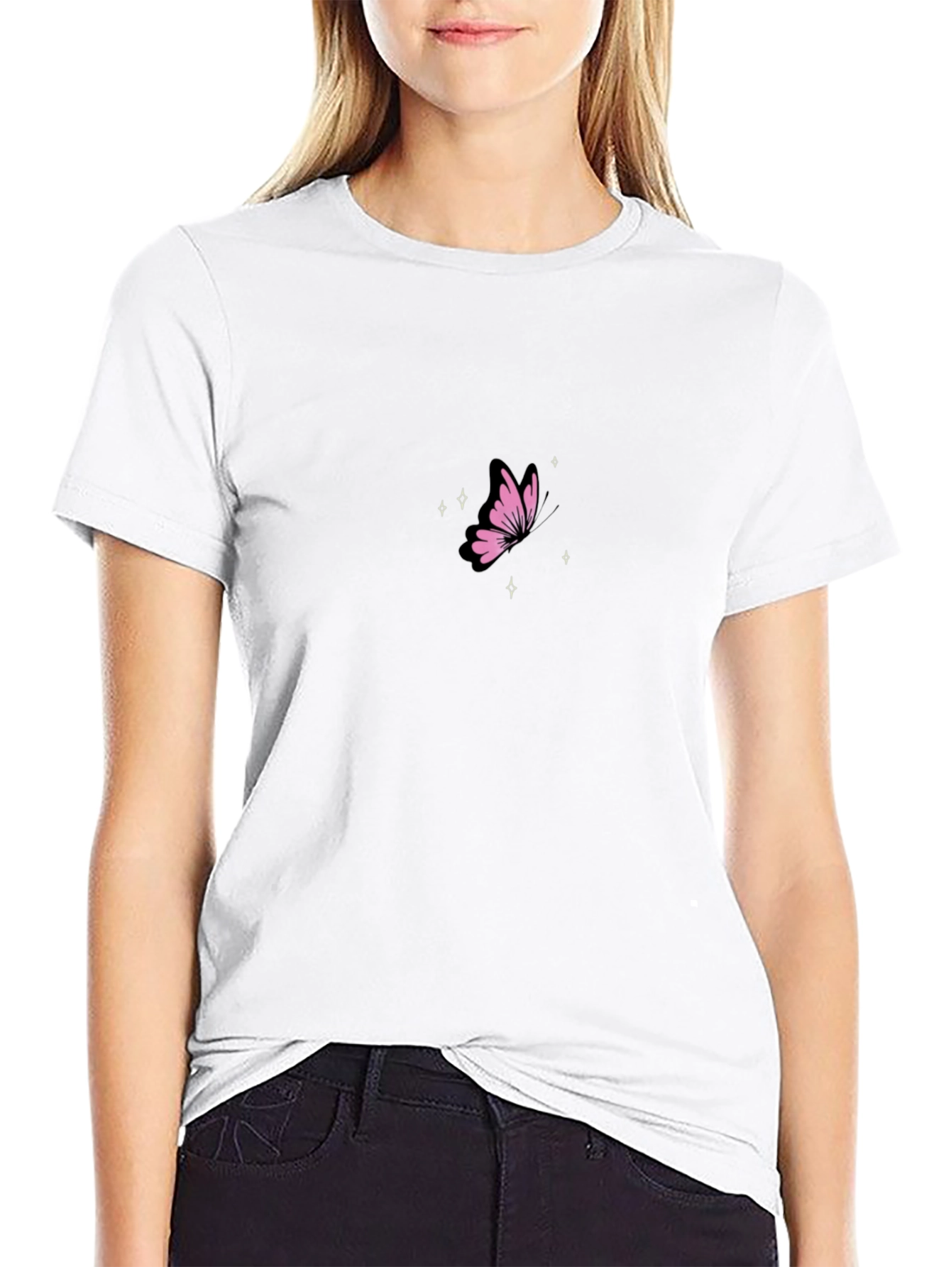 Butterfly Sparkle Black T-Shirt