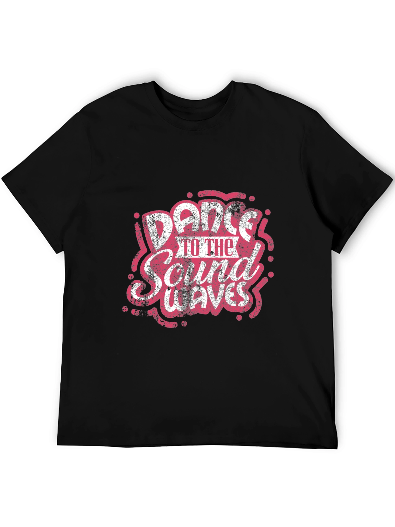 Dance to the Sound Waves Graphic Tee - Black