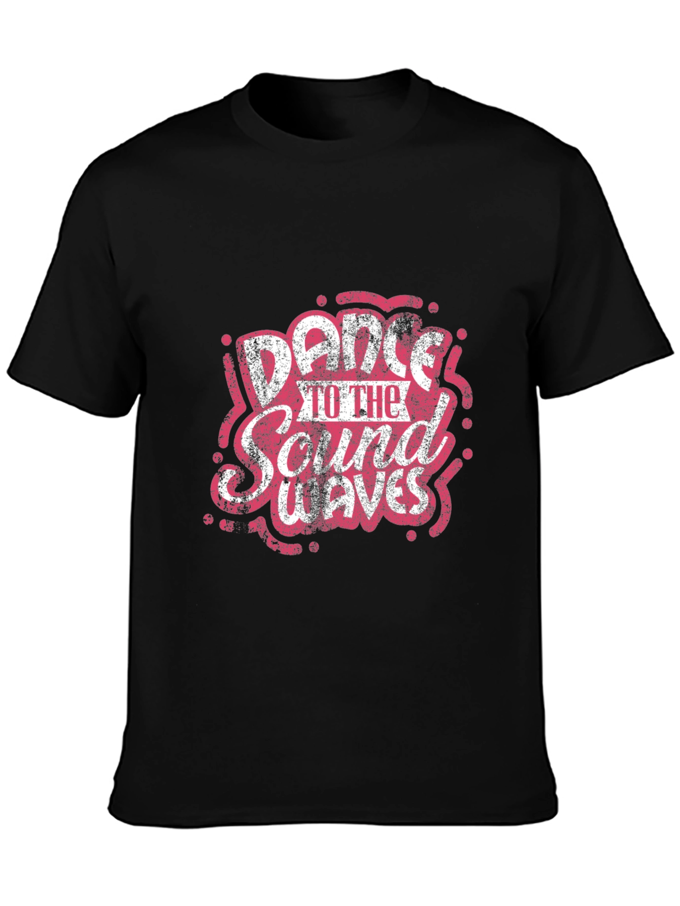 Dance to the Sound Waves Graphic Tee - Black