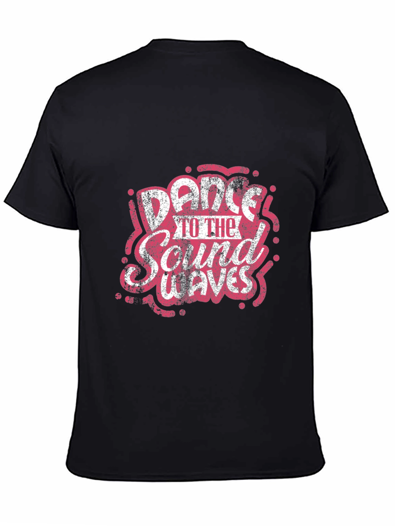 Dance to the Sound Waves Graphic Tee - Black