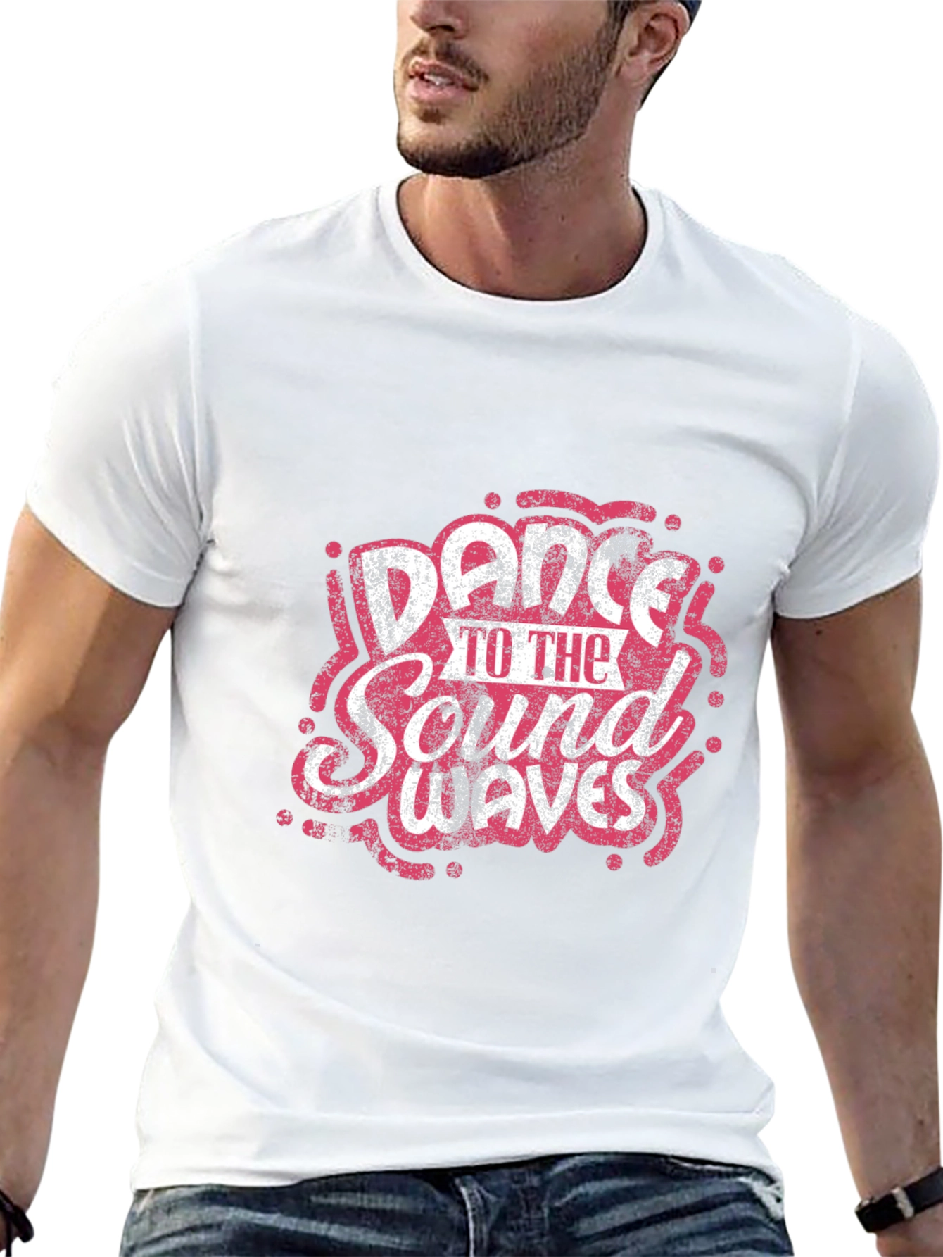 Dance to the Sound Waves Graphic Tee - Black