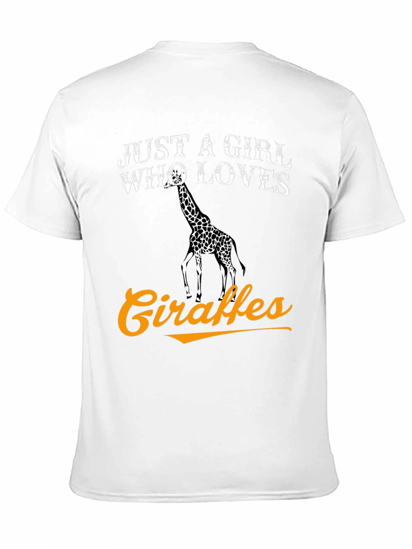 Just A Girl Who Loves Giraffes Black T-Shirt