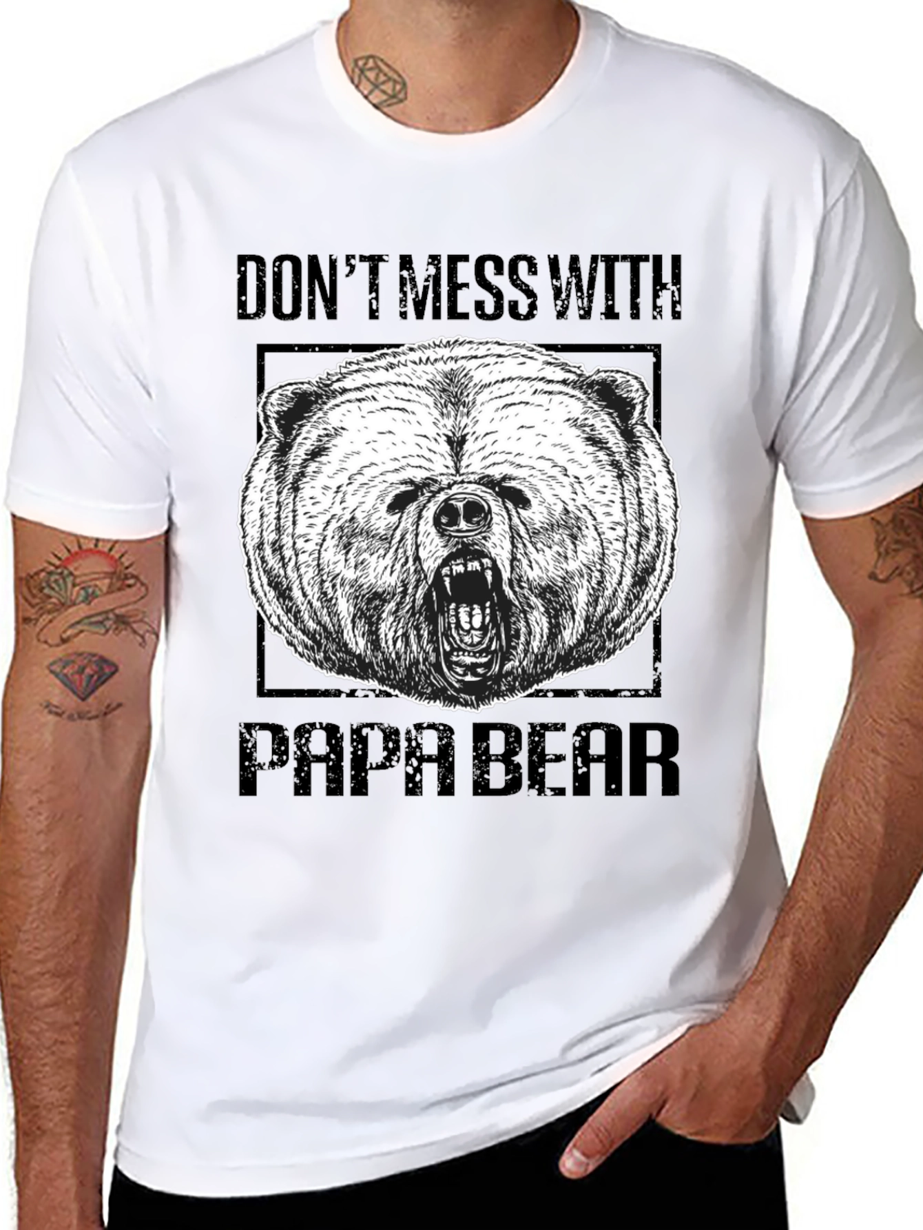 Dont Mess With Papa Bear Graphic Tee