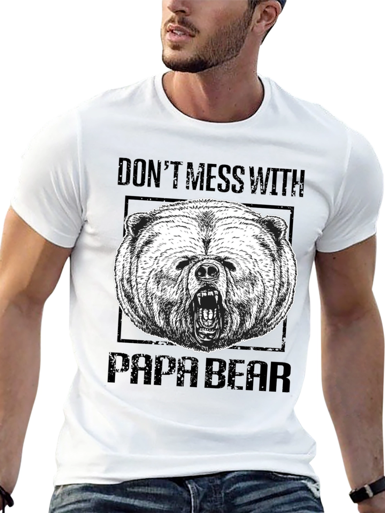 Dont Mess With Papa Bear Graphic Tee