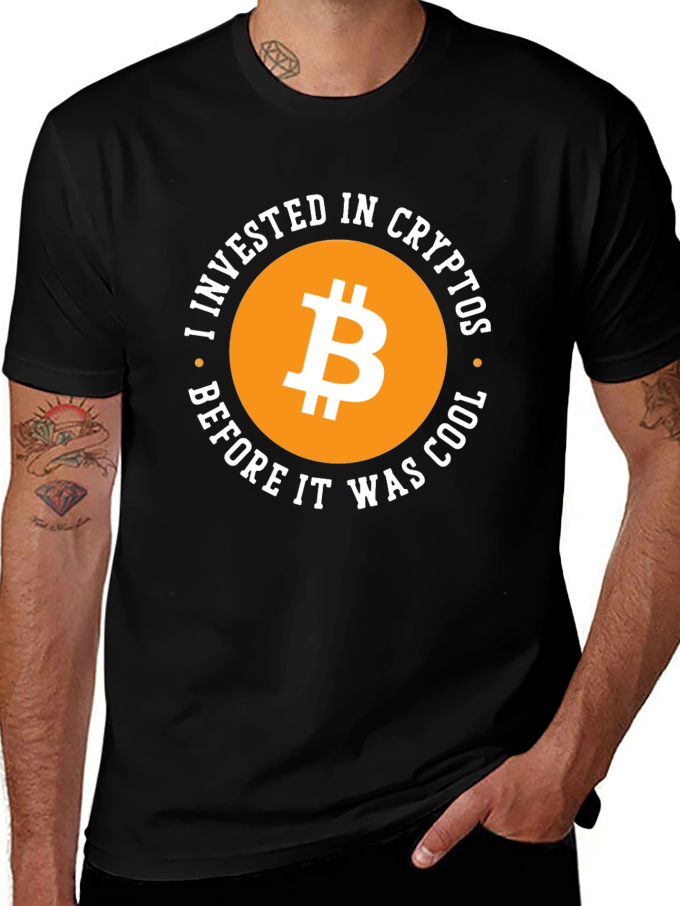Bitcoin Crypto Investor Black T-Shirt