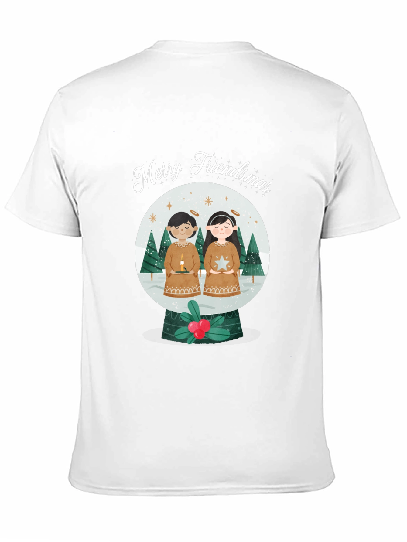 Merry Friendsmas Black T-Shirt