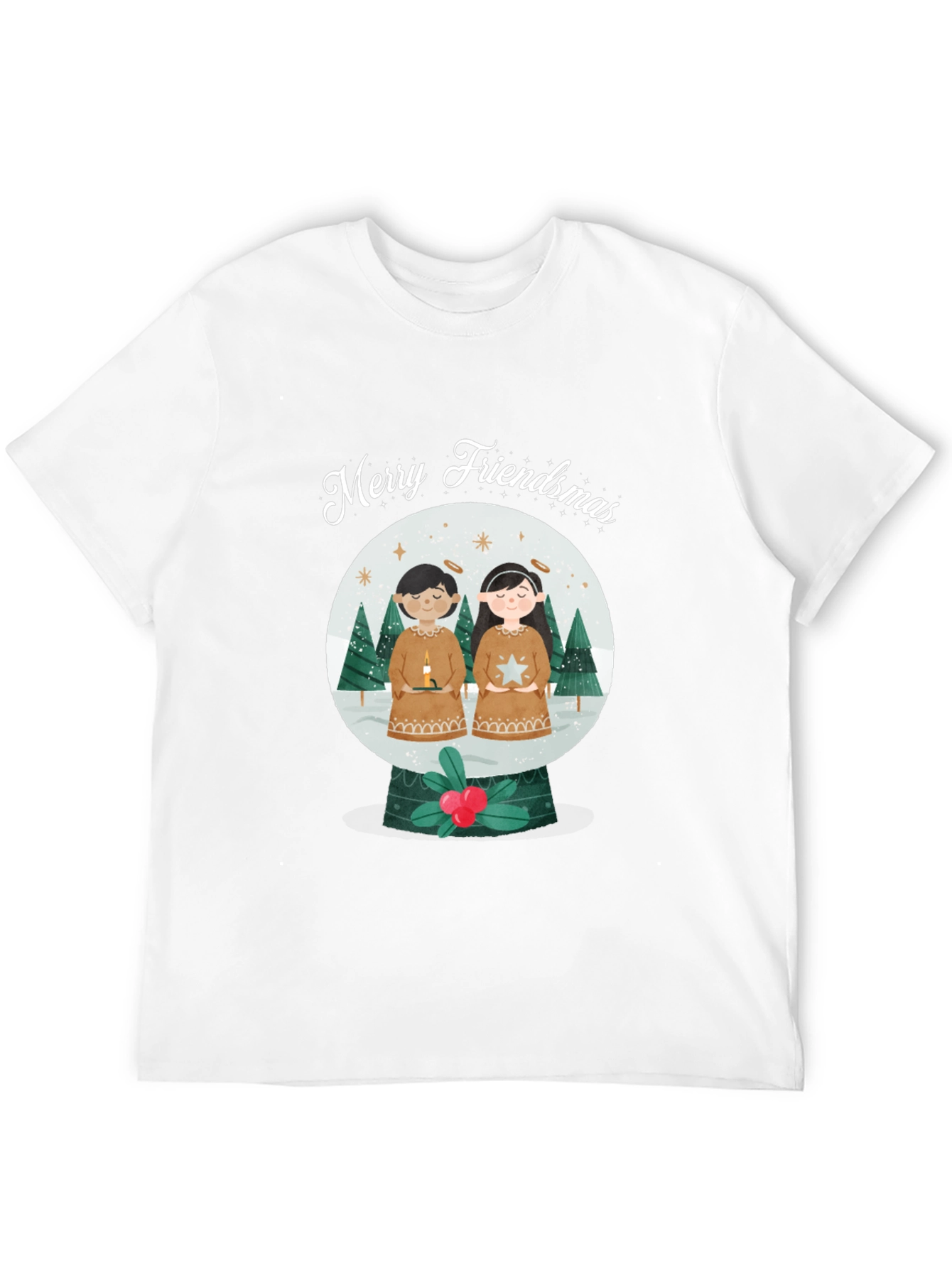 Merry Friendsmas Black T-Shirt