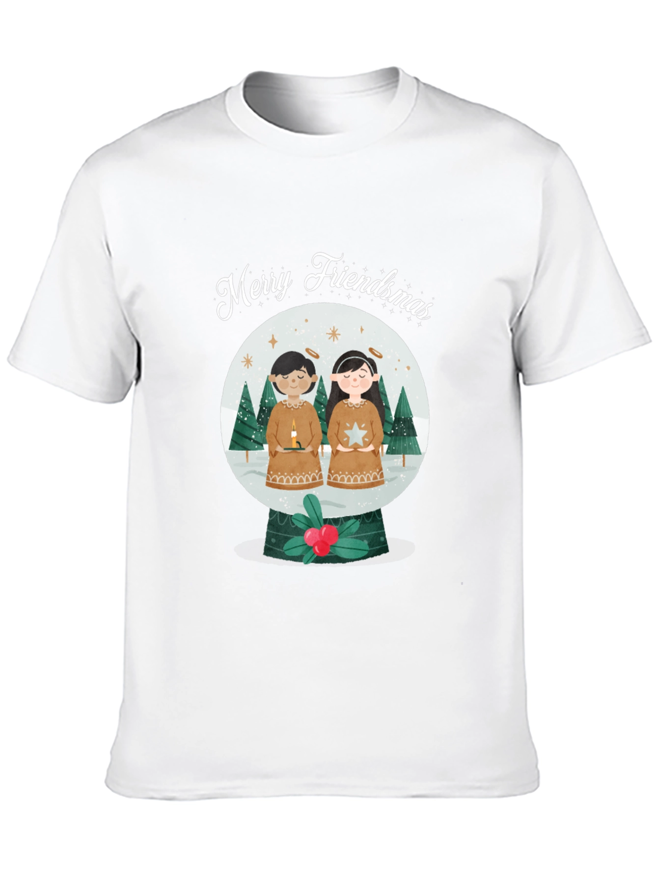 Merry Friendsmas Black T-Shirt