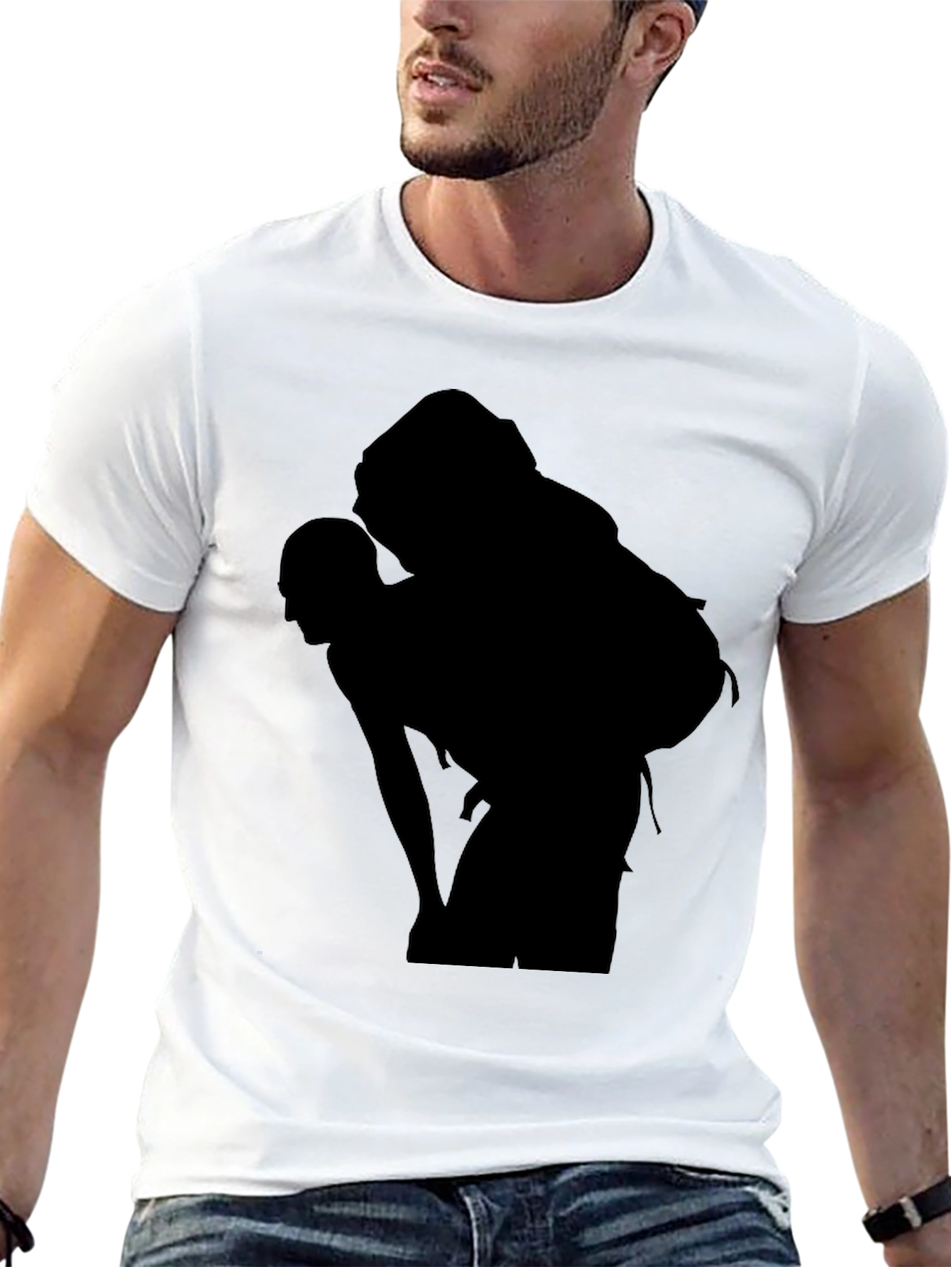 Silhouette Hiker Black T-Shirt