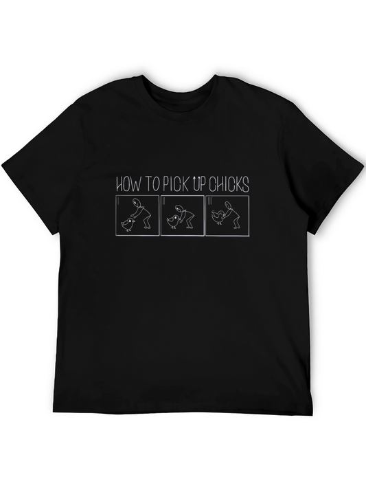 Funny How to Pick Up Chicks Graphic Tee