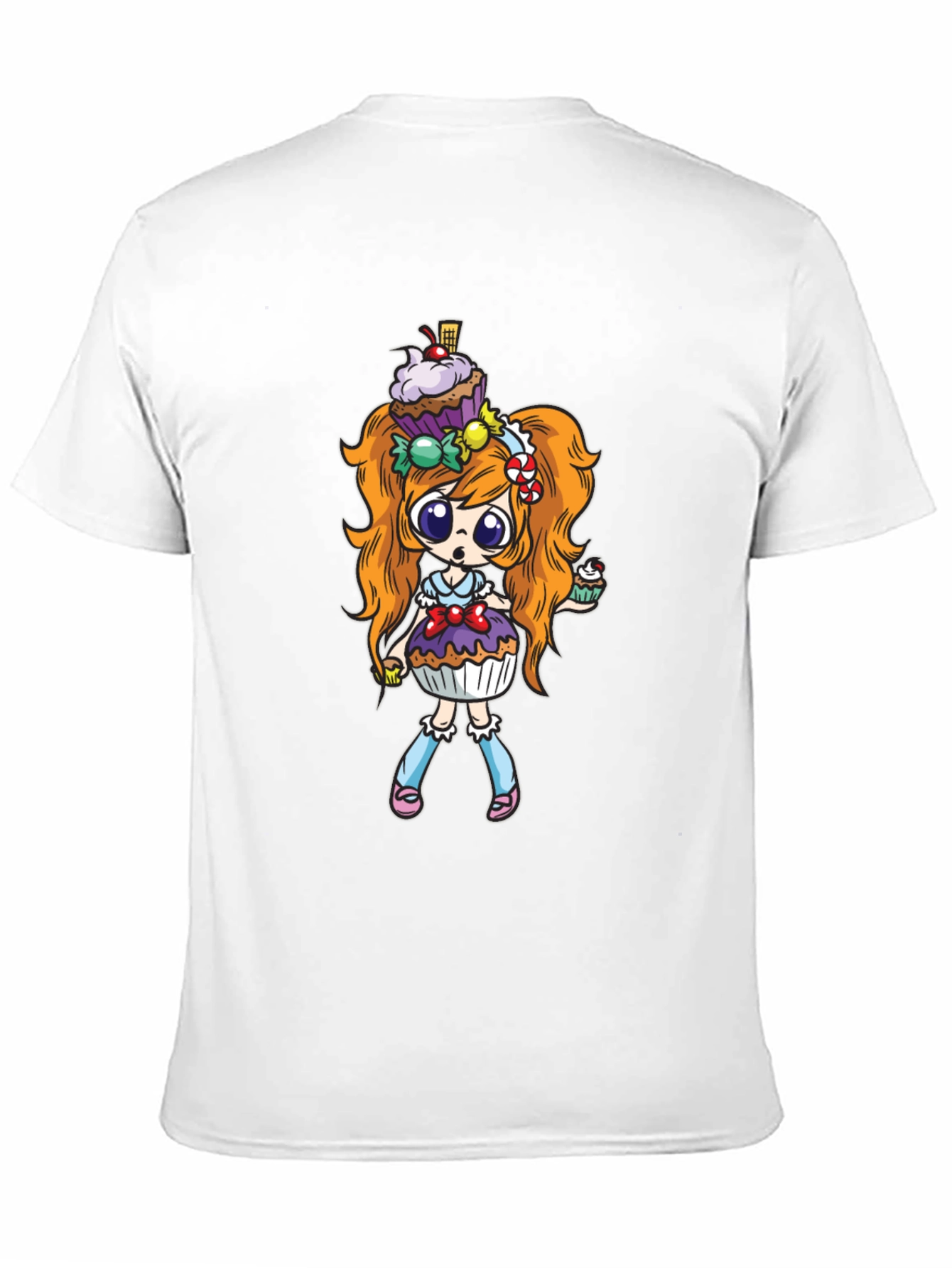 Cupcake Girl Graphic Black T-Shirt