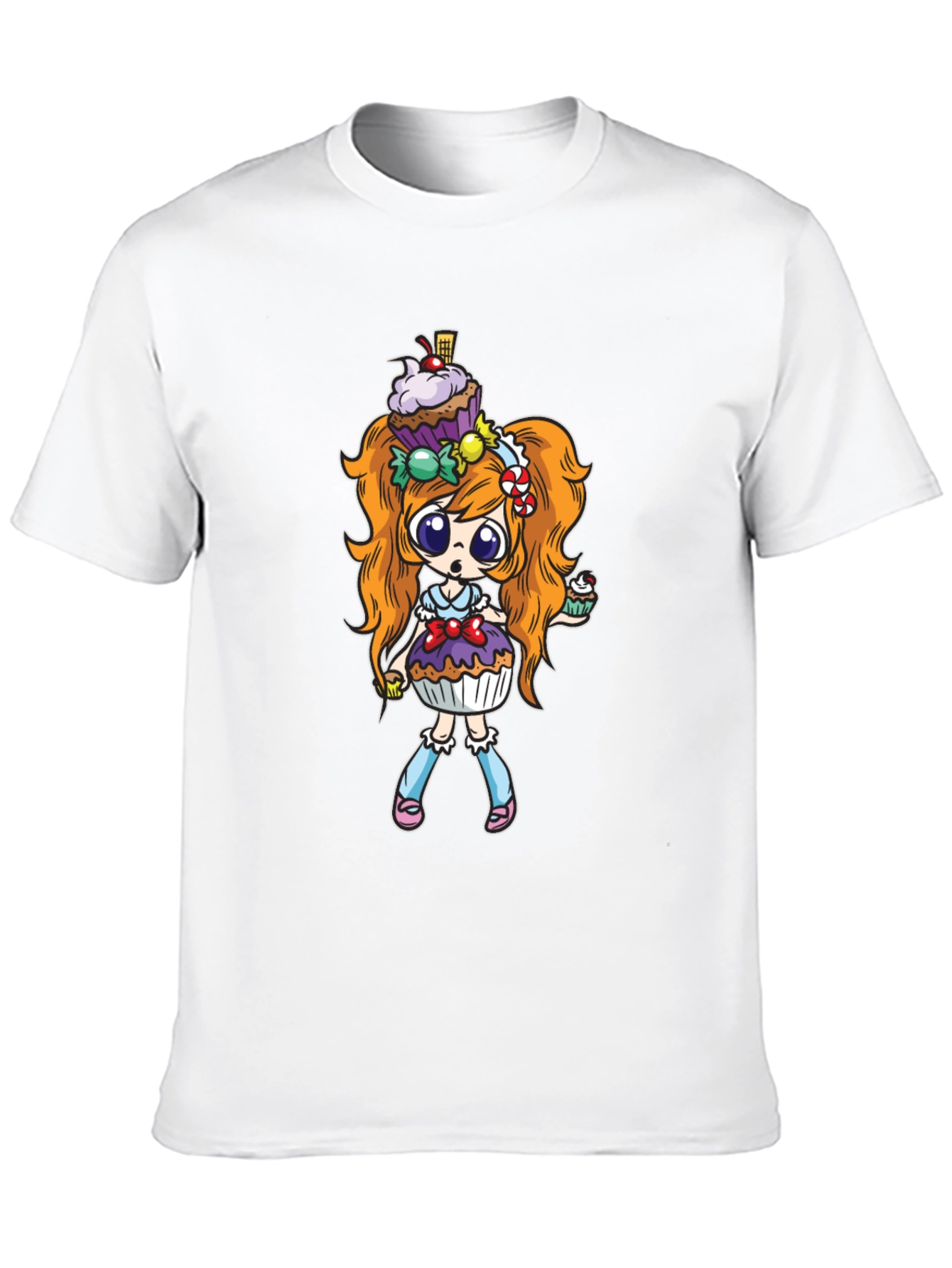 Cupcake Girl Graphic Black T-Shirt