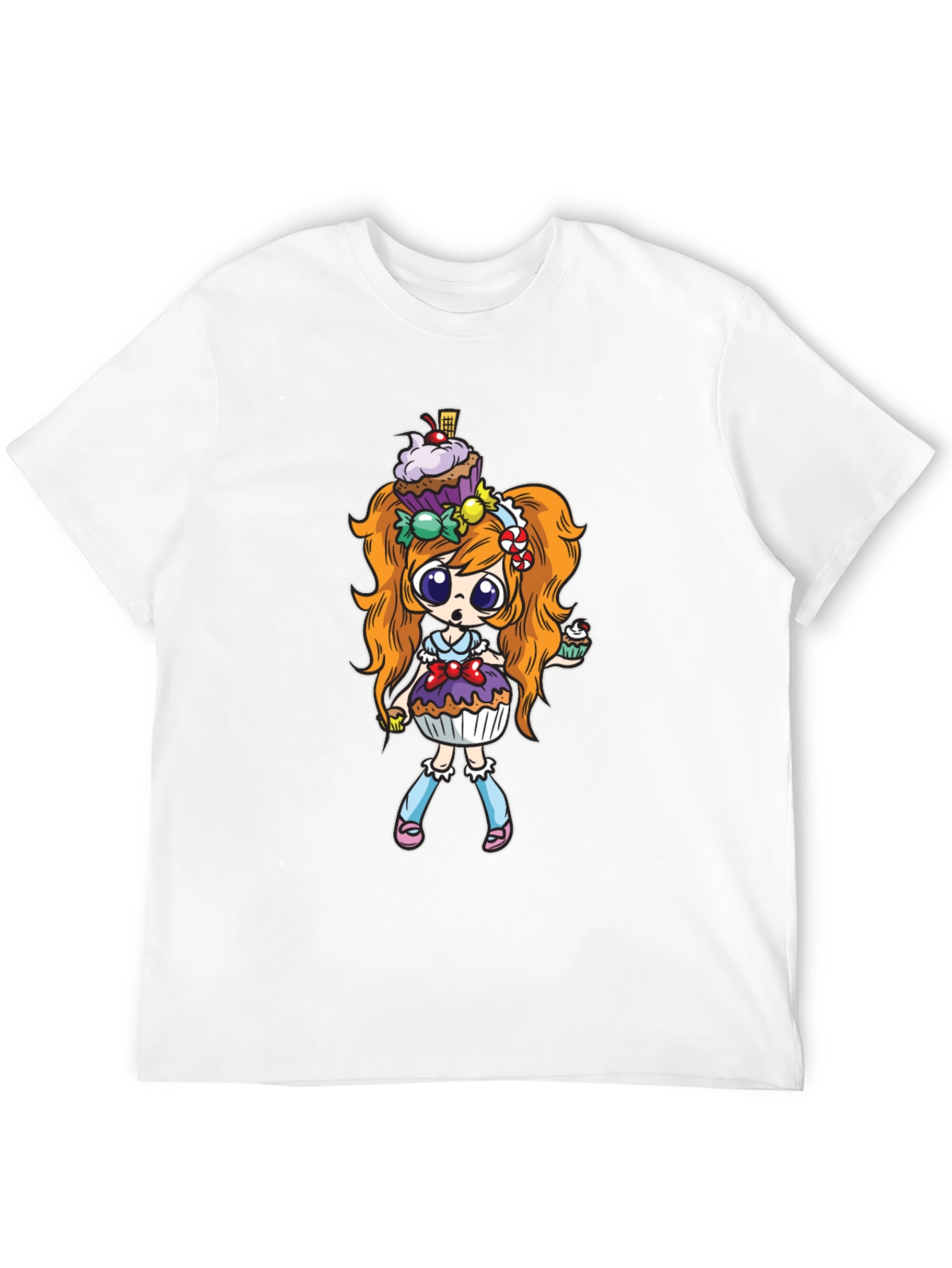 Cupcake Girl Graphic Black T-Shirt