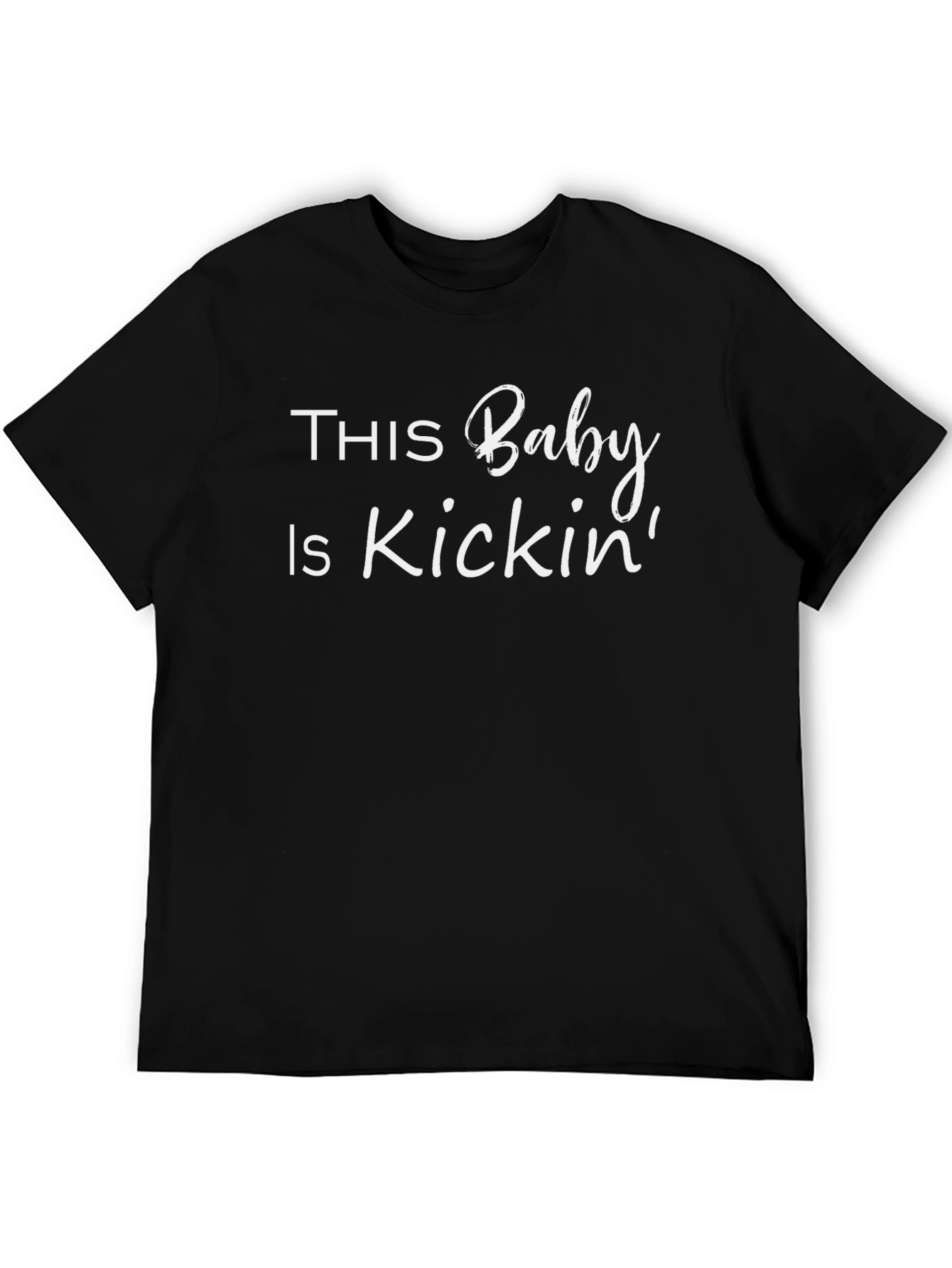 Funny Pregnancy Announcement T-Shirt - Baby Kickin