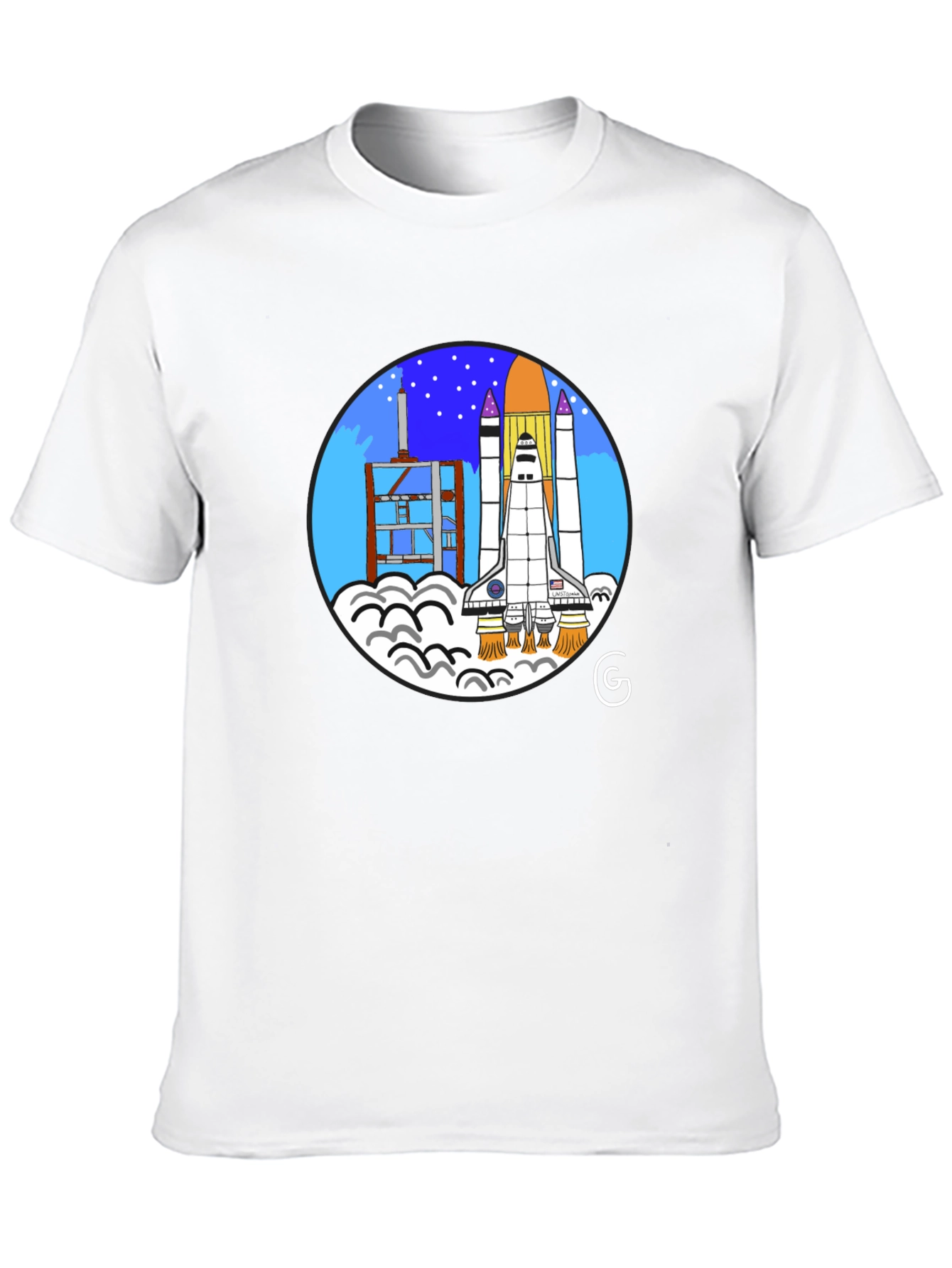 Space Shuttle Launch Graphic T-Shirt