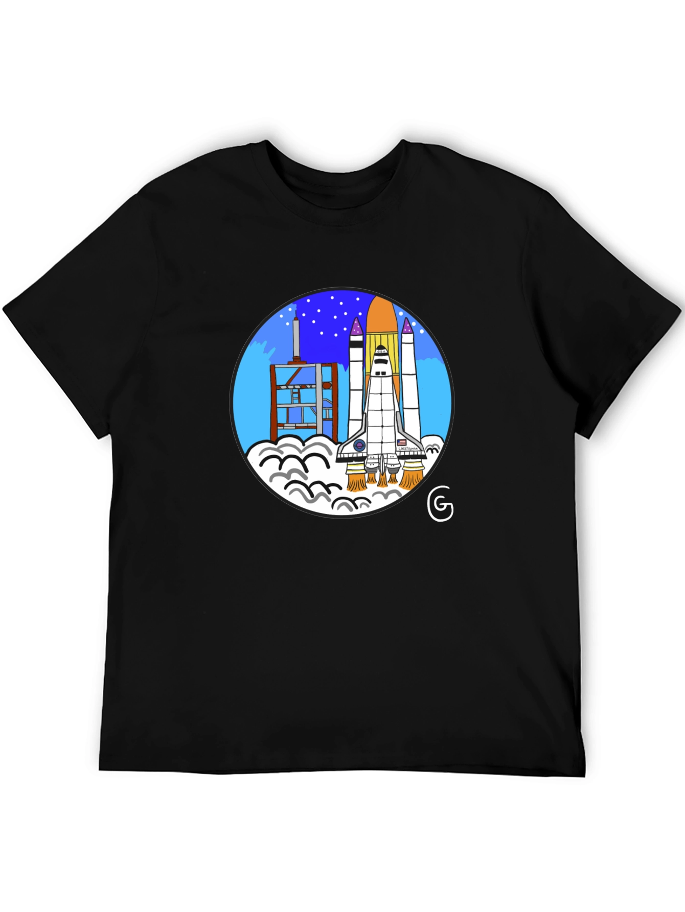 Space Shuttle Launch Graphic T-Shirt