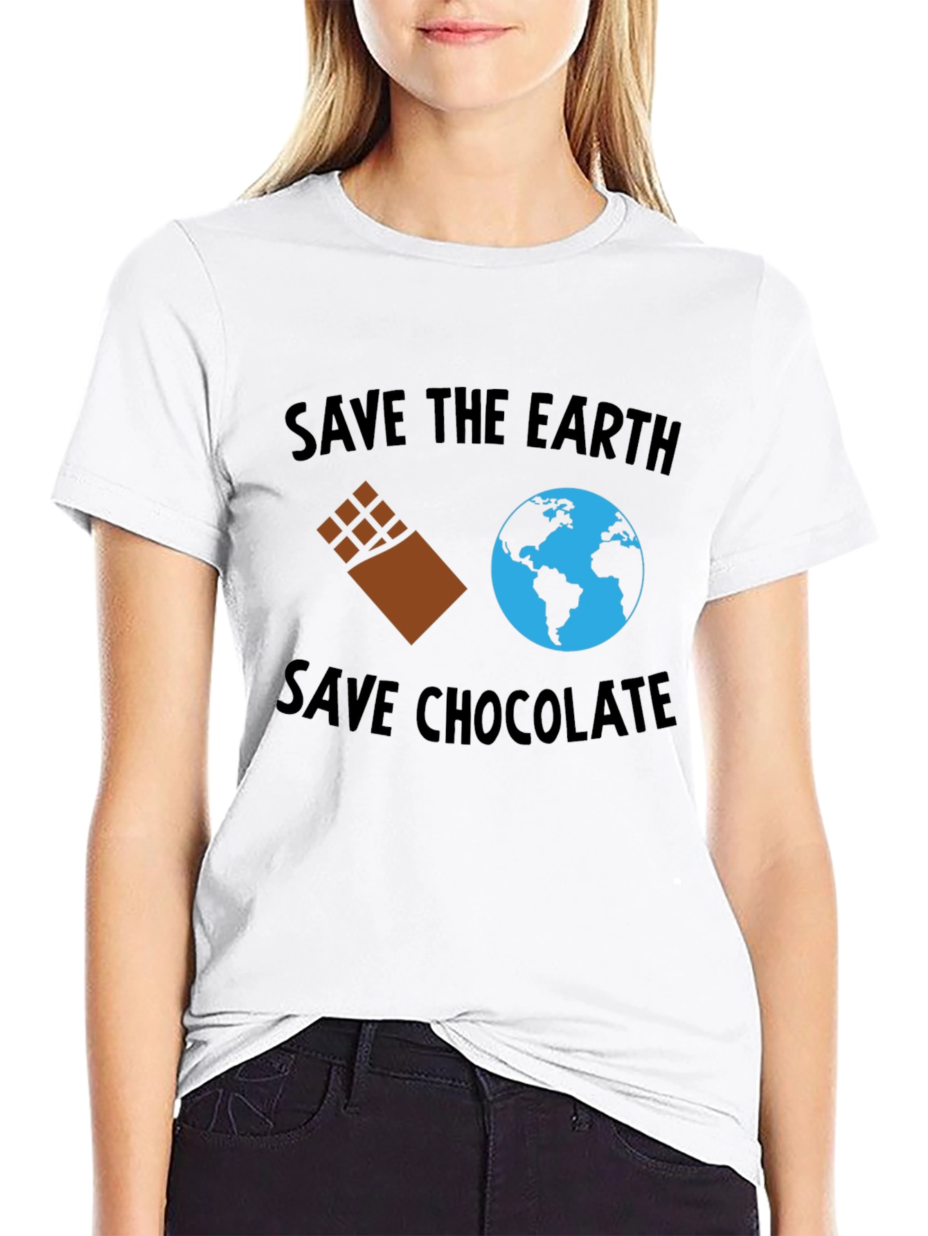 Save the Earth Save Chocolate Black T-Shirt