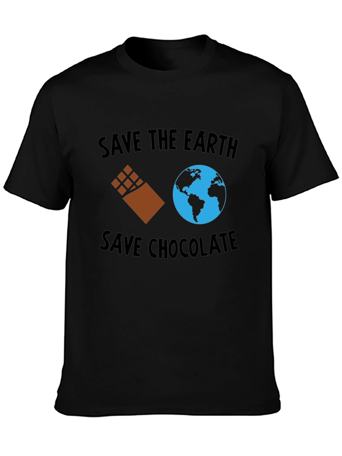 Save the Earth Save Chocolate Black T-Shirt