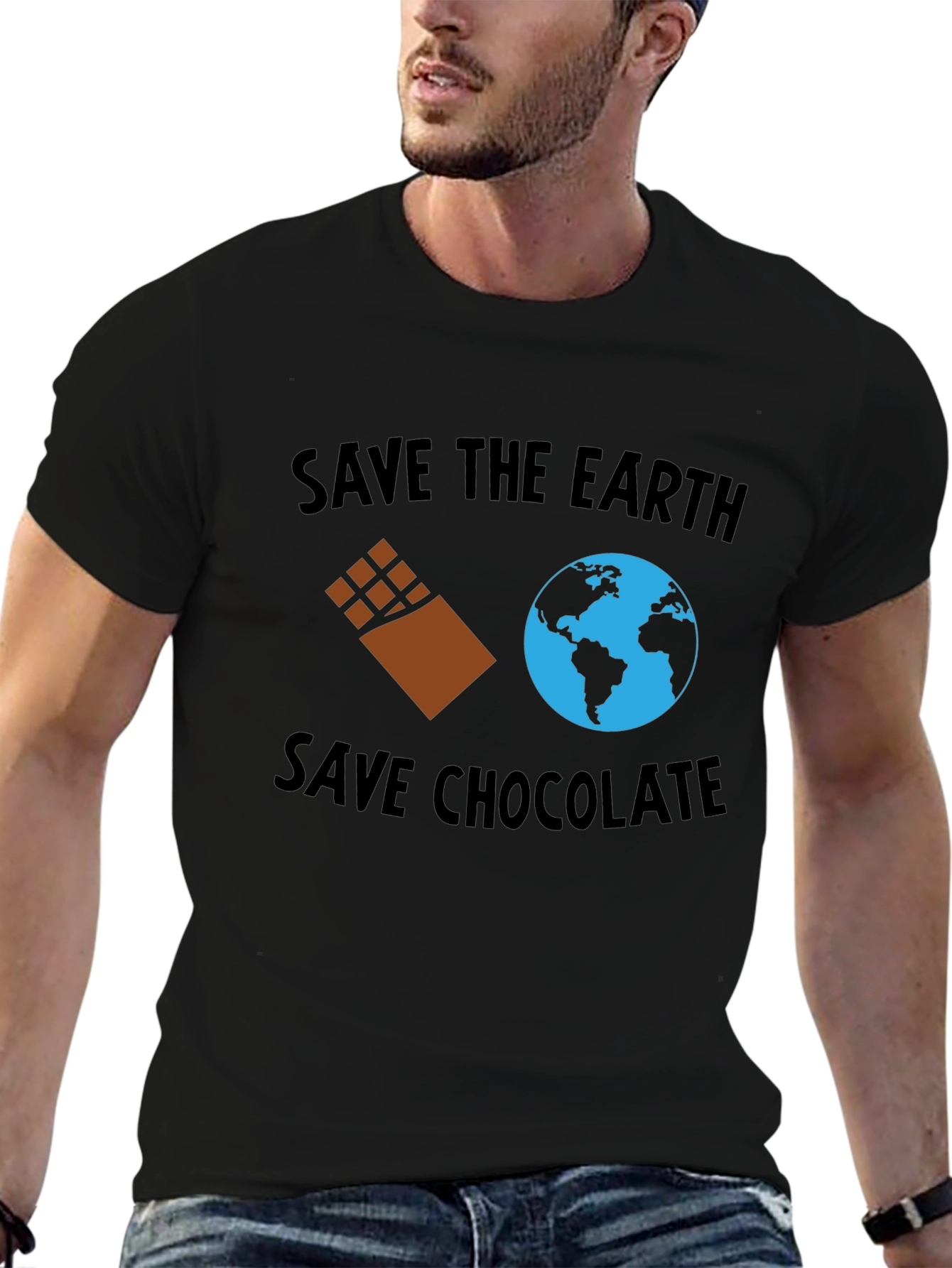 Save the Earth Save Chocolate Black T-Shirt