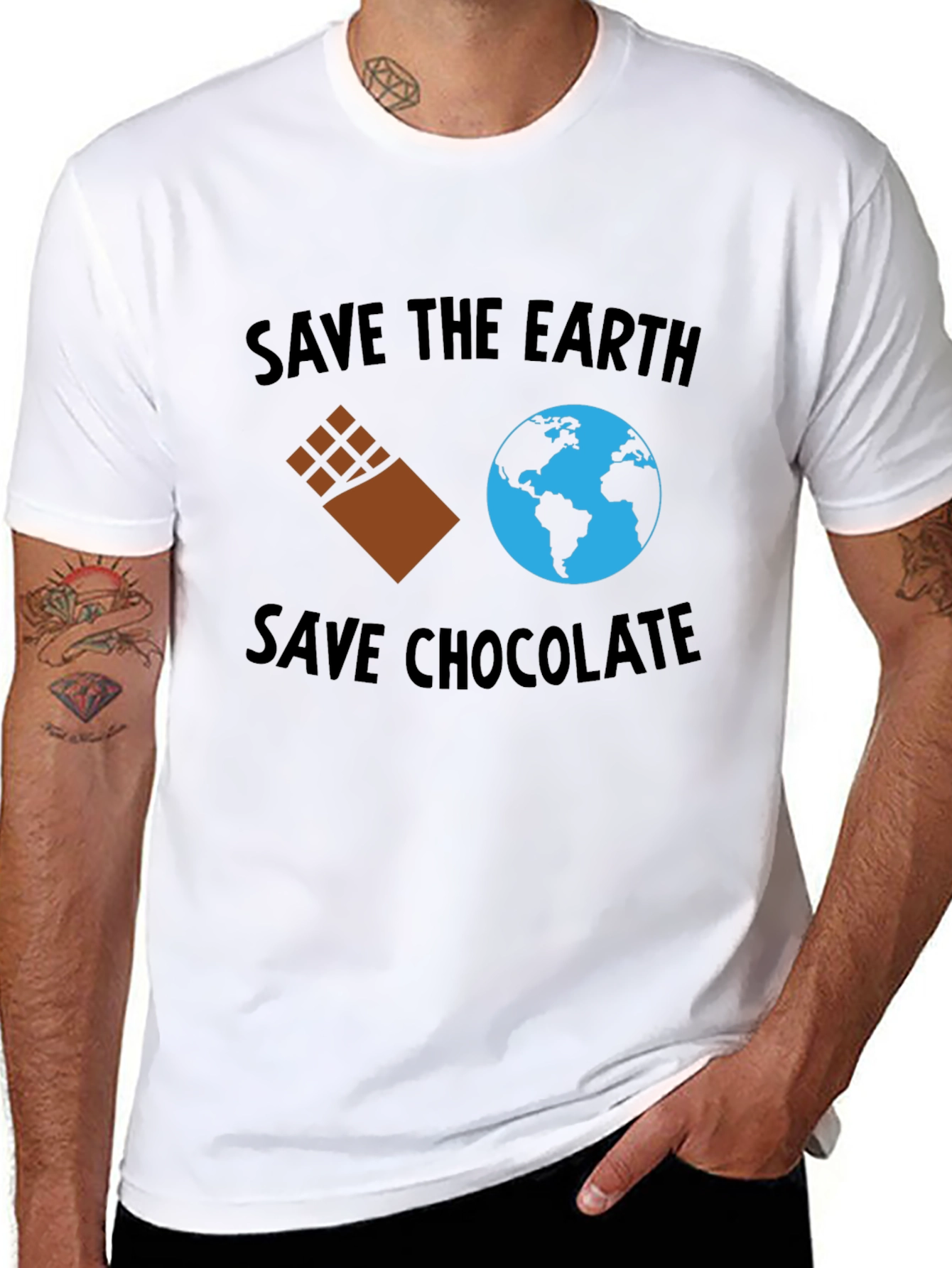 Save the Earth Save Chocolate Black T-Shirt
