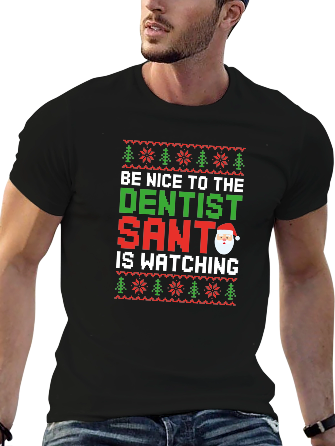 Dentist Santa Ugly Christmas Sweater T-Shirt