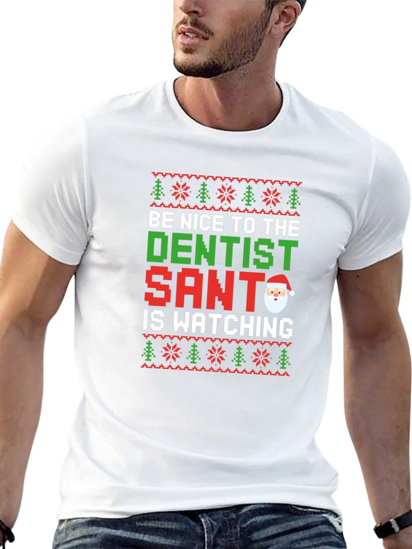 Dentist Santa Ugly Christmas Sweater T-Shirt