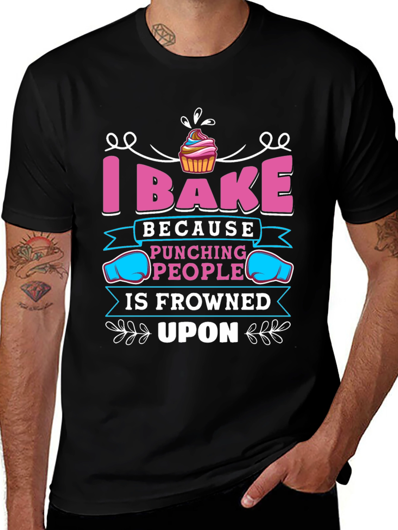 I Bake Because Punching People Is Frowned Upon T-Shirt