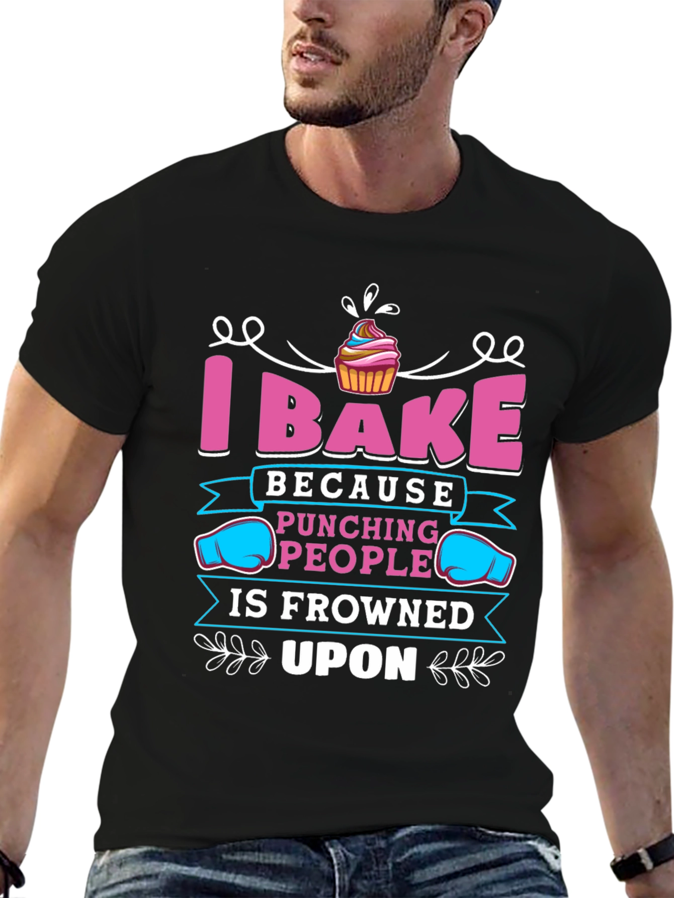 I Bake Because Punching People Is Frowned Upon T-Shirt