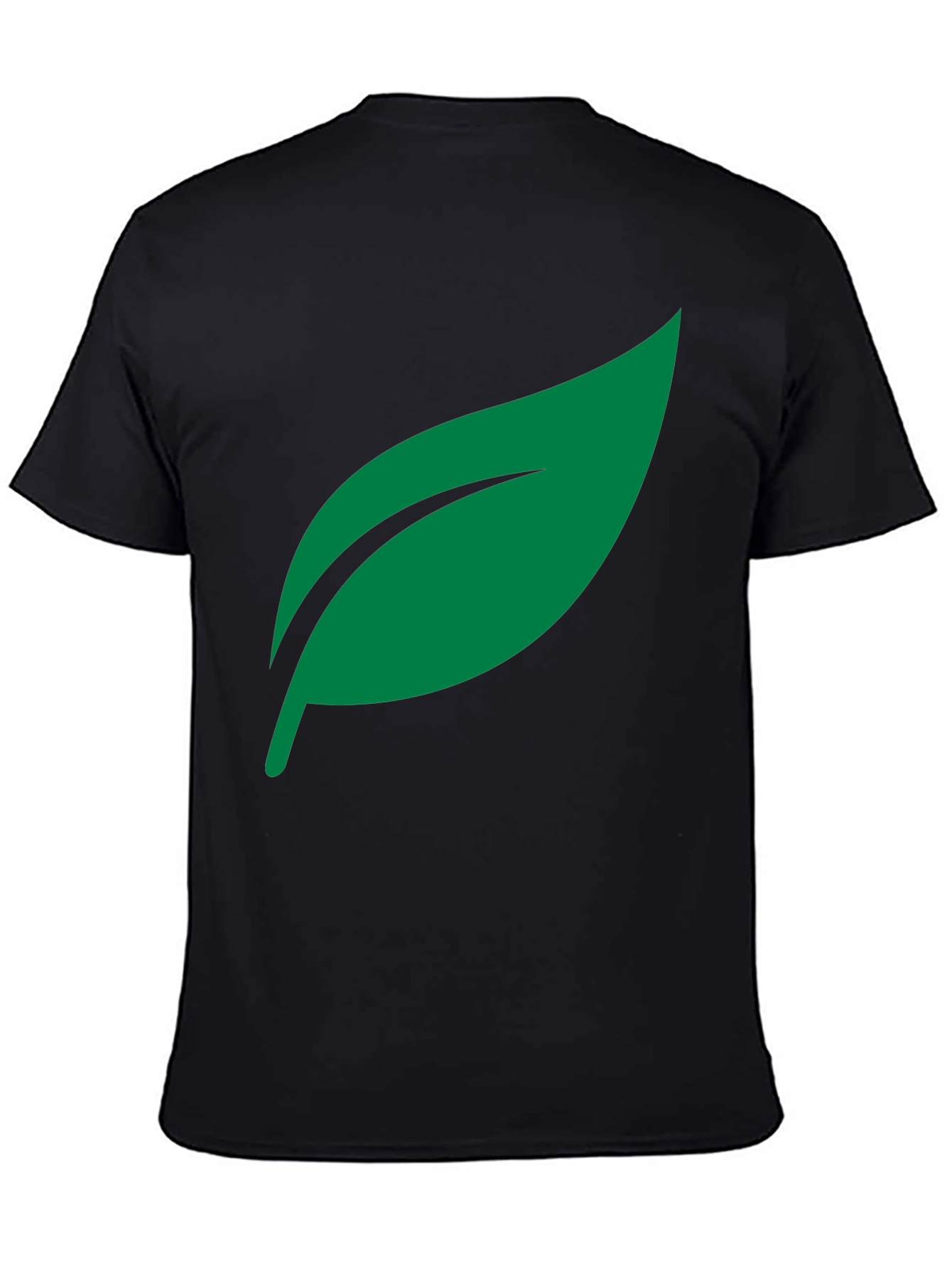 Leaf Graphic Black Tee - Nature Inspired Fashion