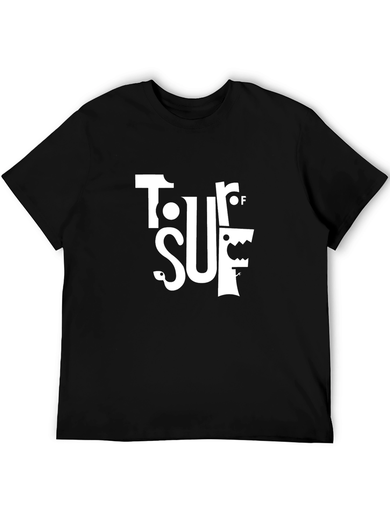 Tour of SUF White Graphic Print Black T-Shirt