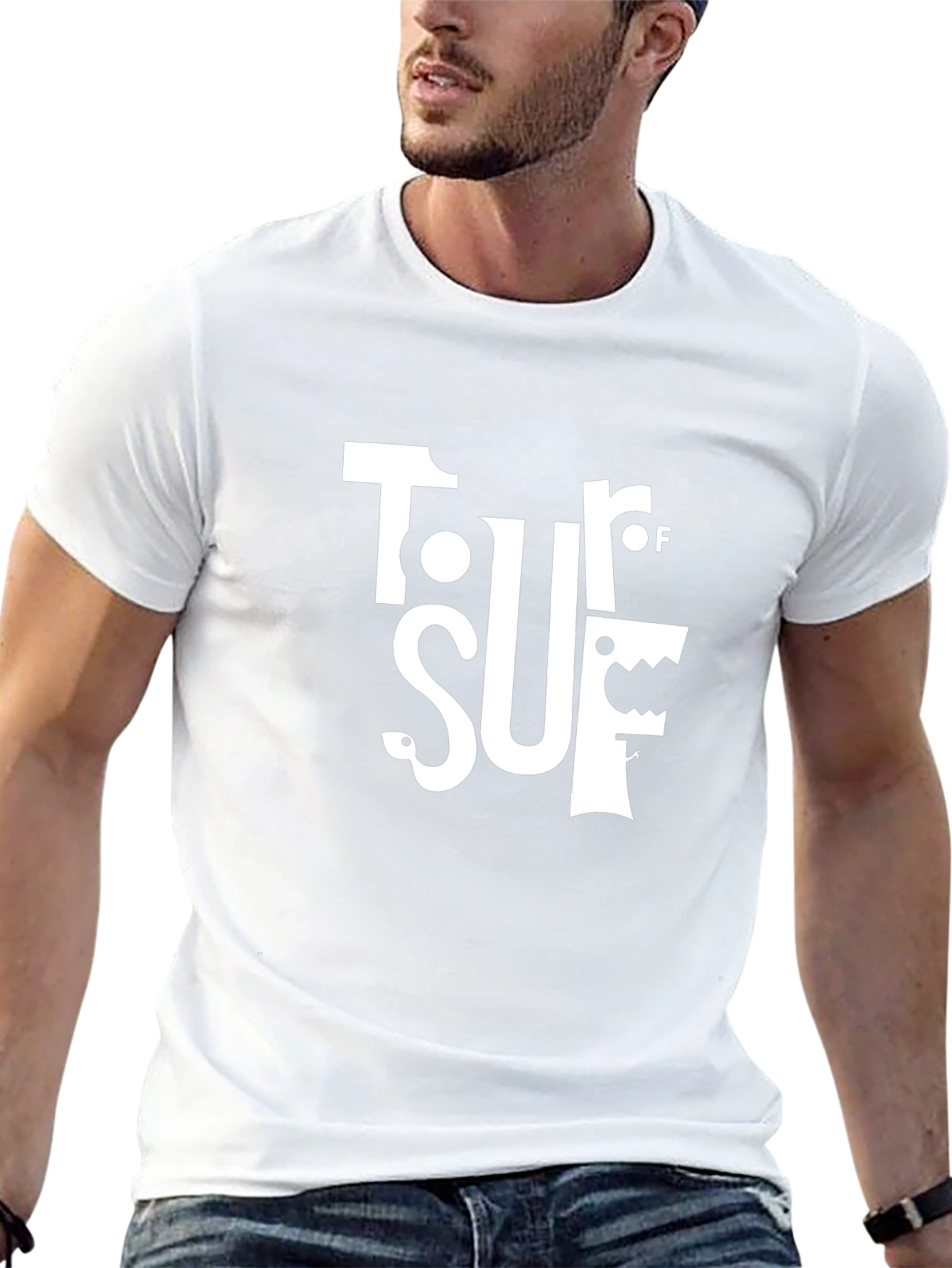 Tour of SUF White Graphic Print Black T-Shirt
