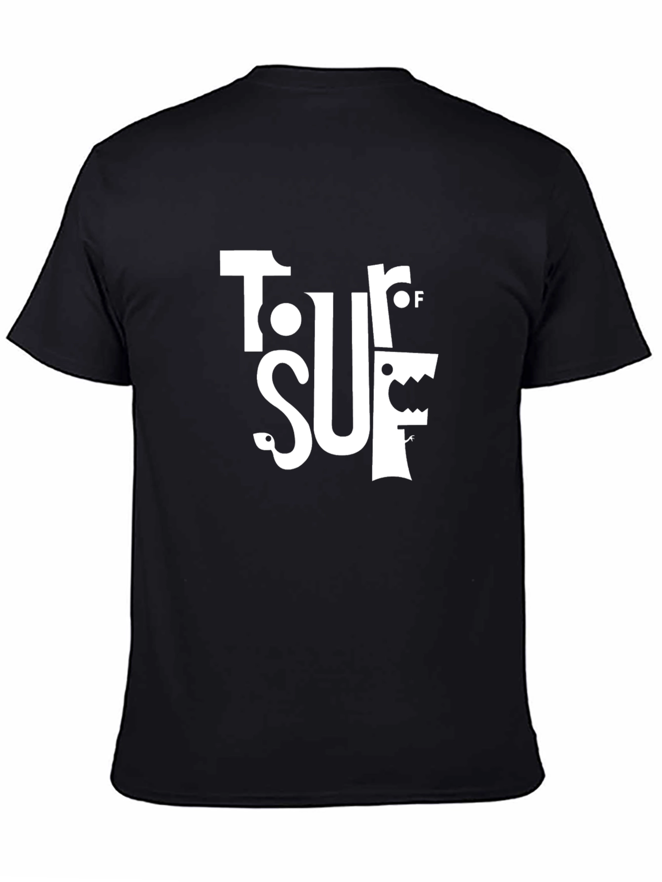 Tour of SUF White Graphic Print Black T-Shirt