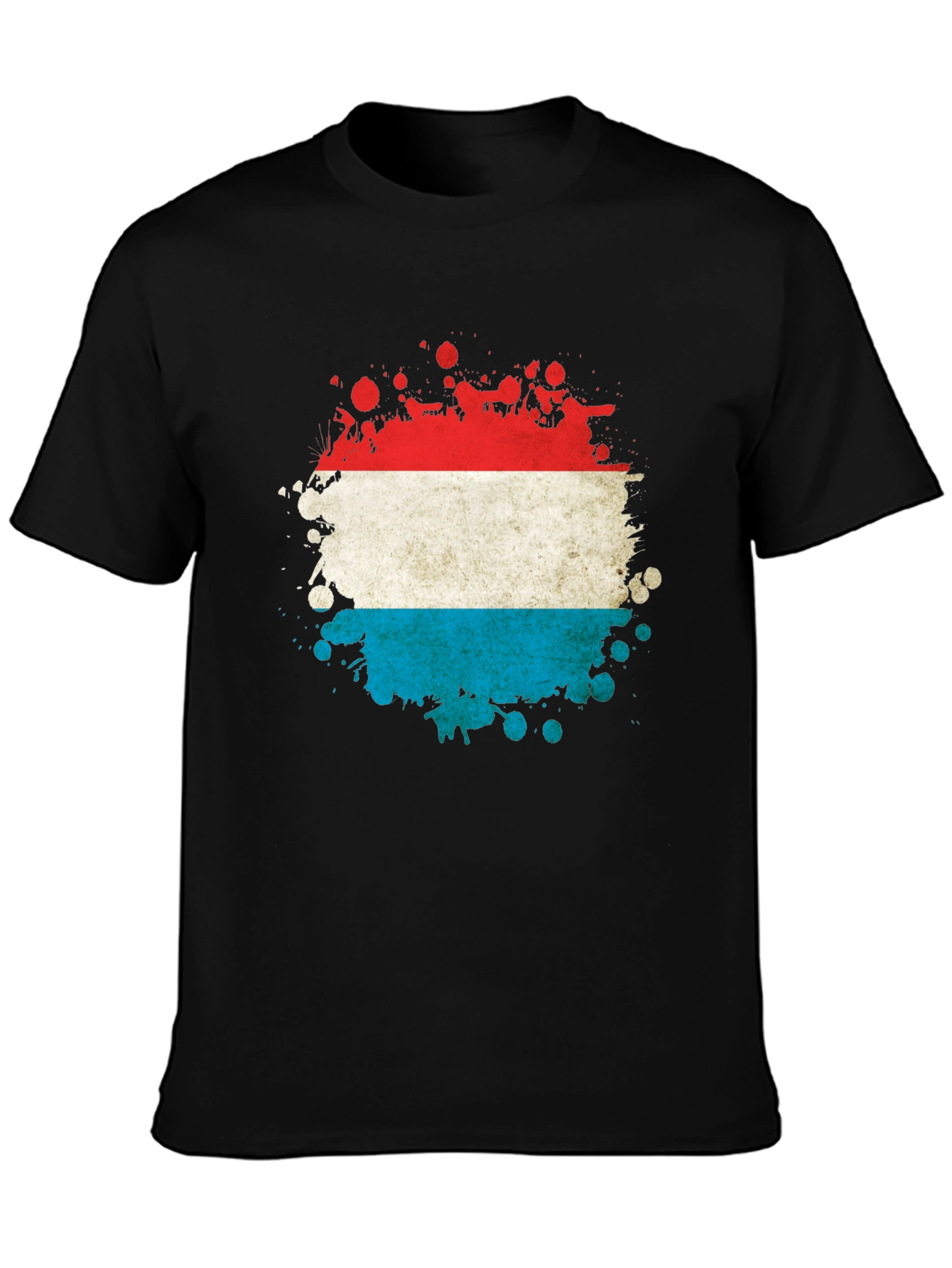 Luxembourg Flag Splatter T-Shirt