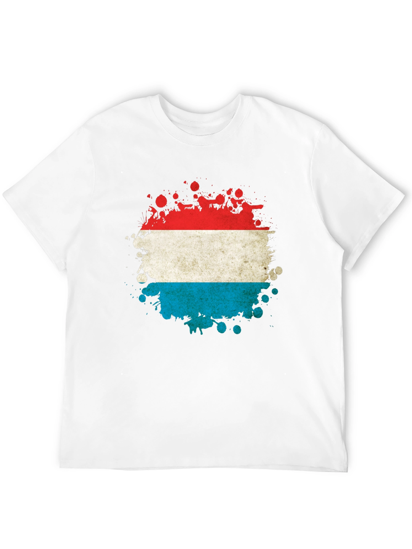 Luxembourg Flag Splatter T-Shirt