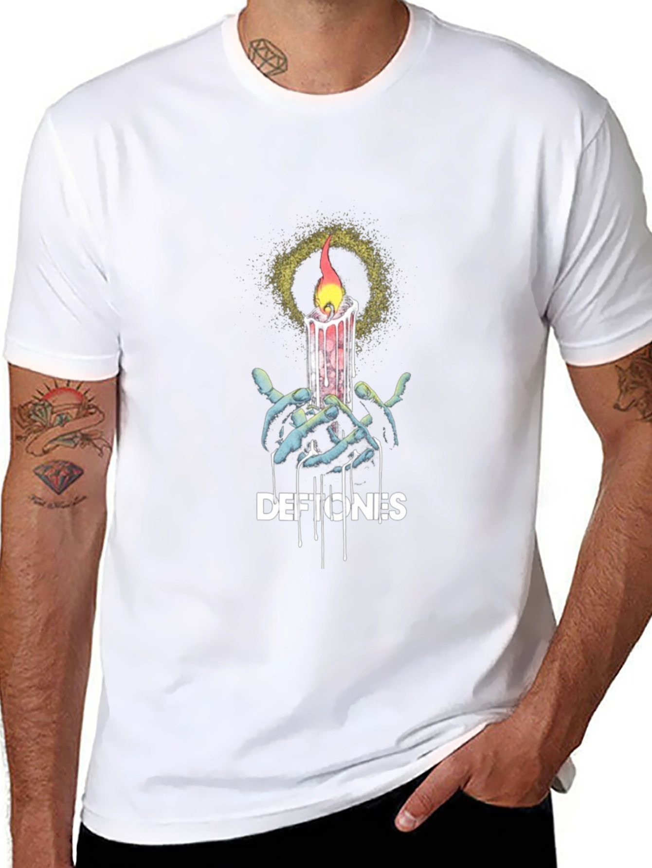 Deftones Candle T-Shirt - Black Graphic Tee