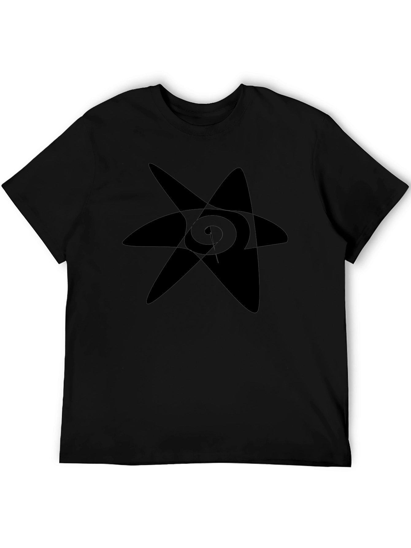 Abstract Star Black Graphic Tee