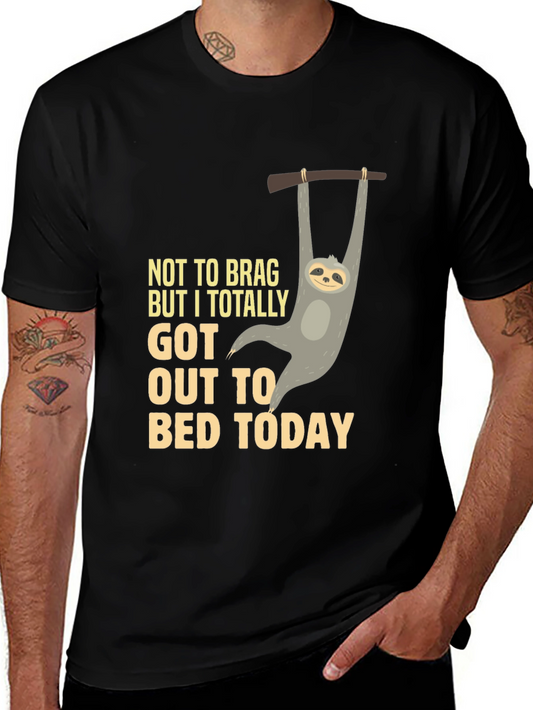 Funny Sloth T-Shirt: Not To Brag Bed Today