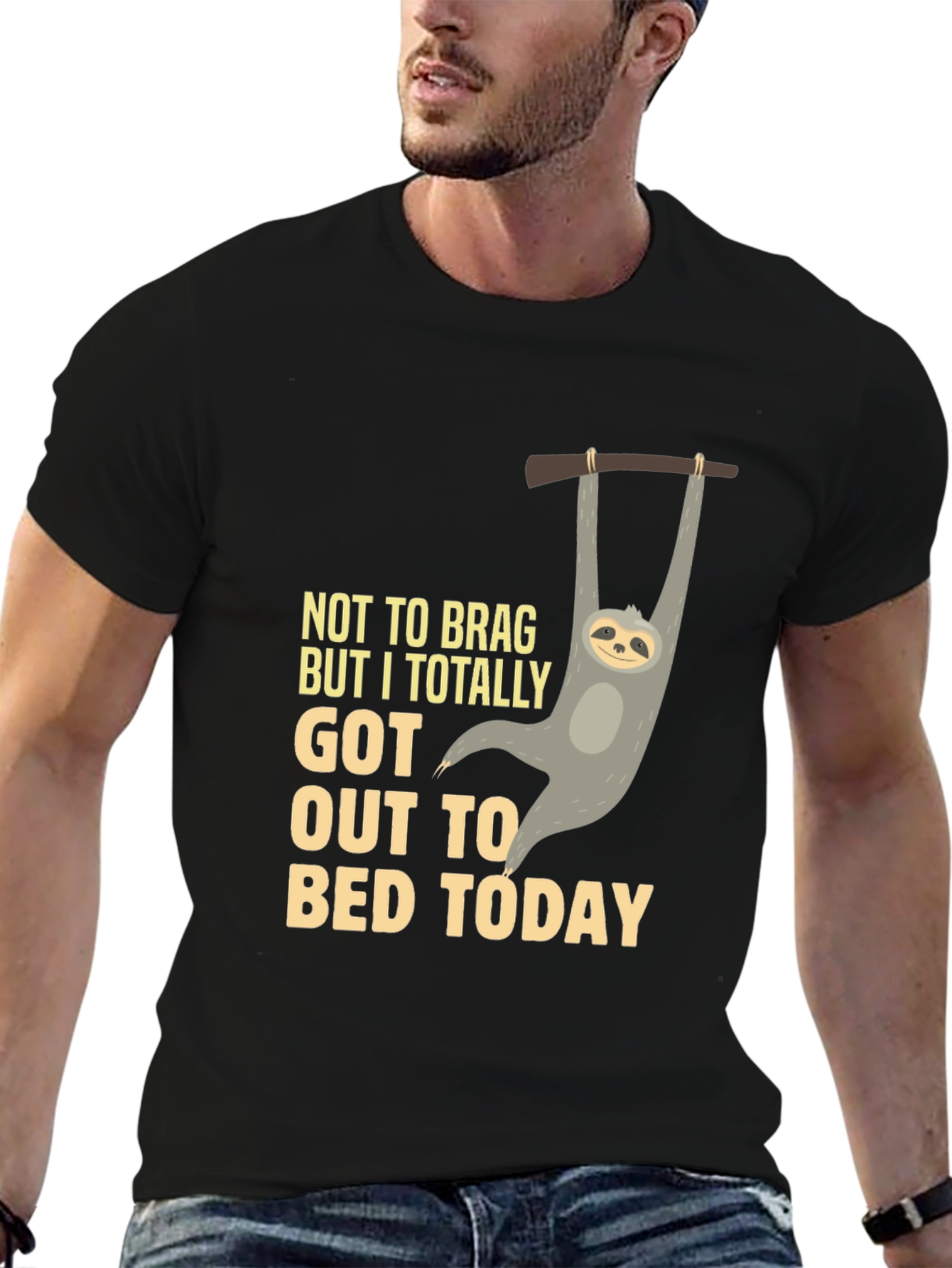 Funny Sloth T-Shirt: Not To Brag Bed Today