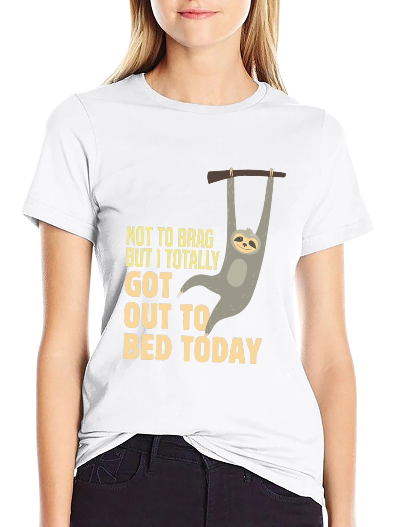 Funny Sloth T-Shirt: Not To Brag Bed Today