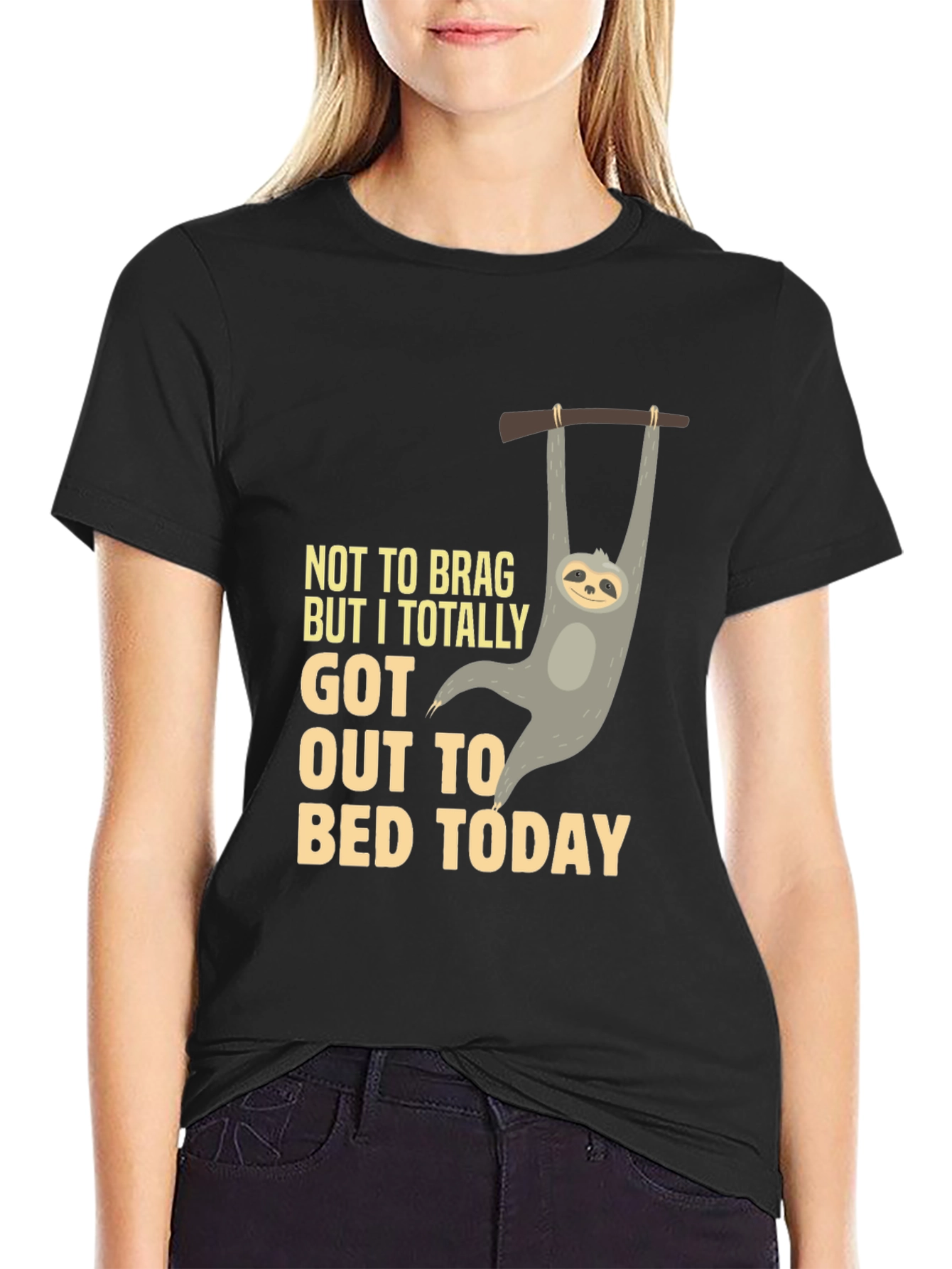Funny Sloth T-Shirt: Not To Brag Bed Today