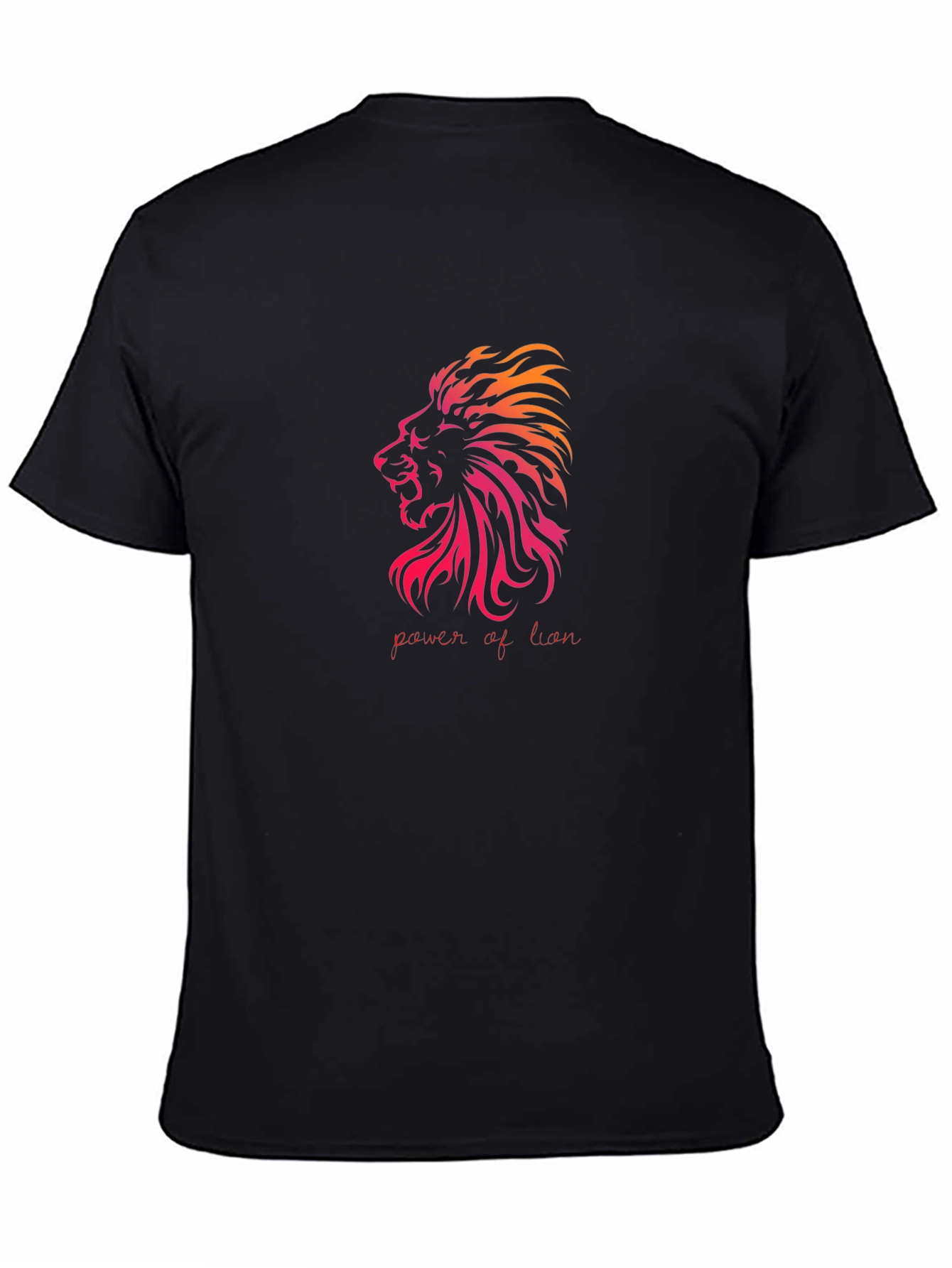 Power of Lion Graphic T-Shirt - Black