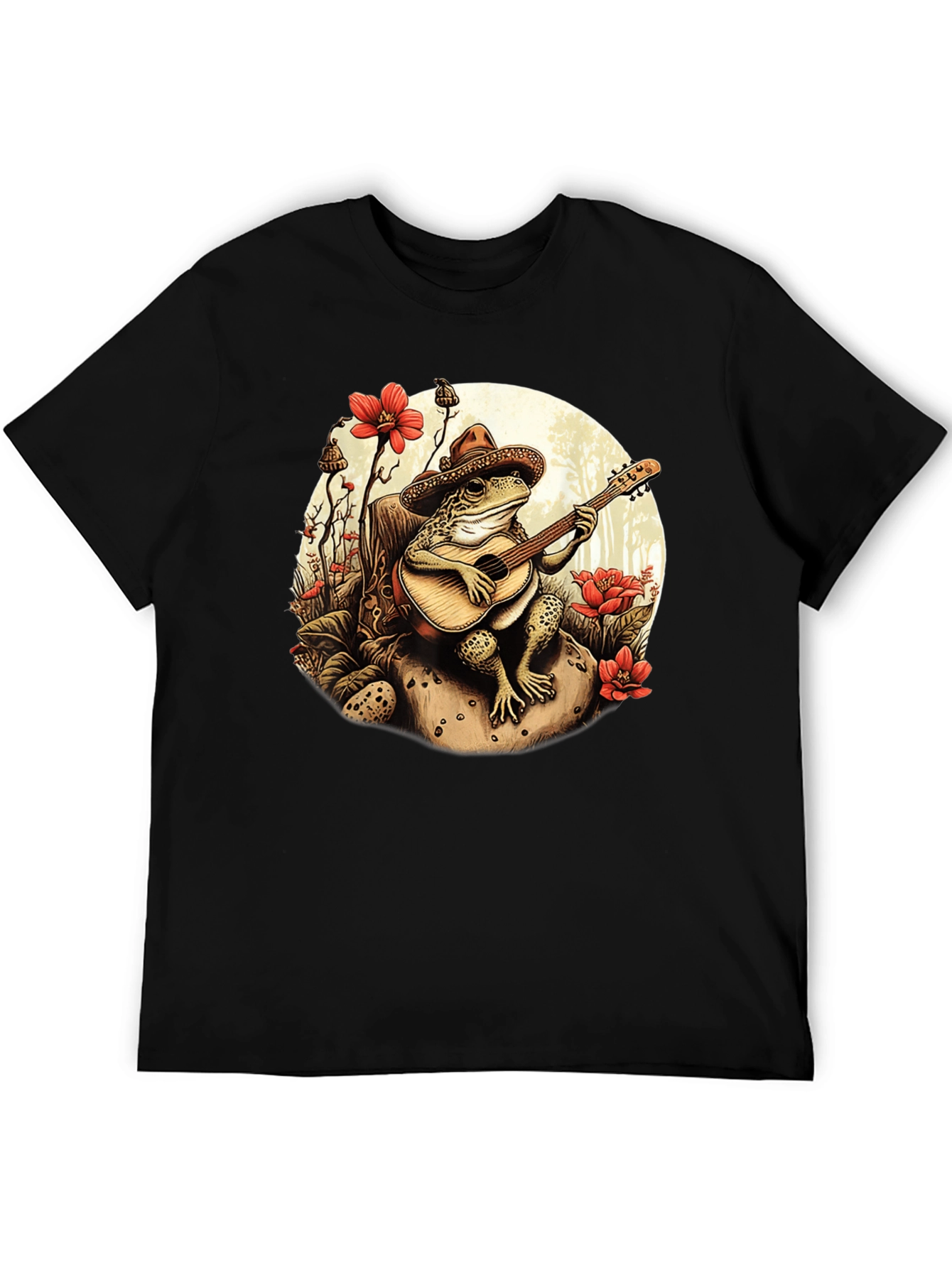 Frog Guitarist T-Shirt - Musical Amphibian Design
