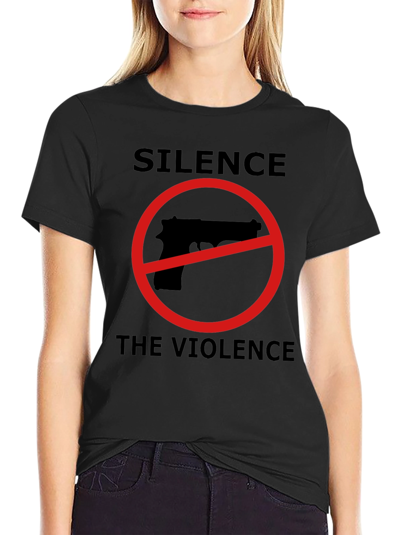 Silence the Violence Graphic T-Shirt - Anti-Gun Activism Tee
