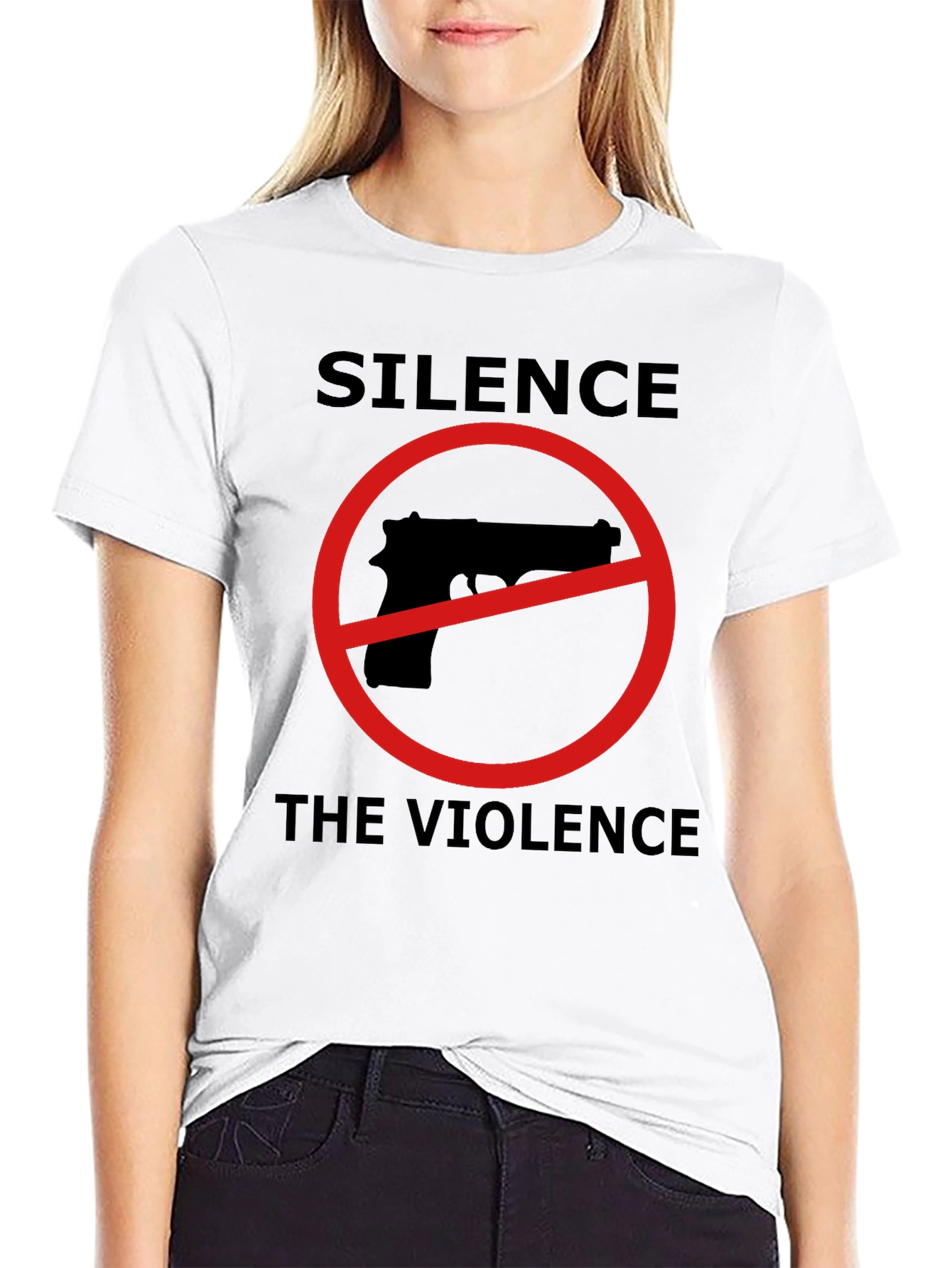 Silence the Violence Graphic T-Shirt - Anti-Gun Activism Tee