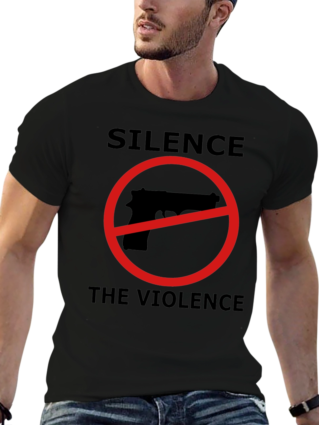 Silence the Violence Graphic T-Shirt - Anti-Gun Activism Tee