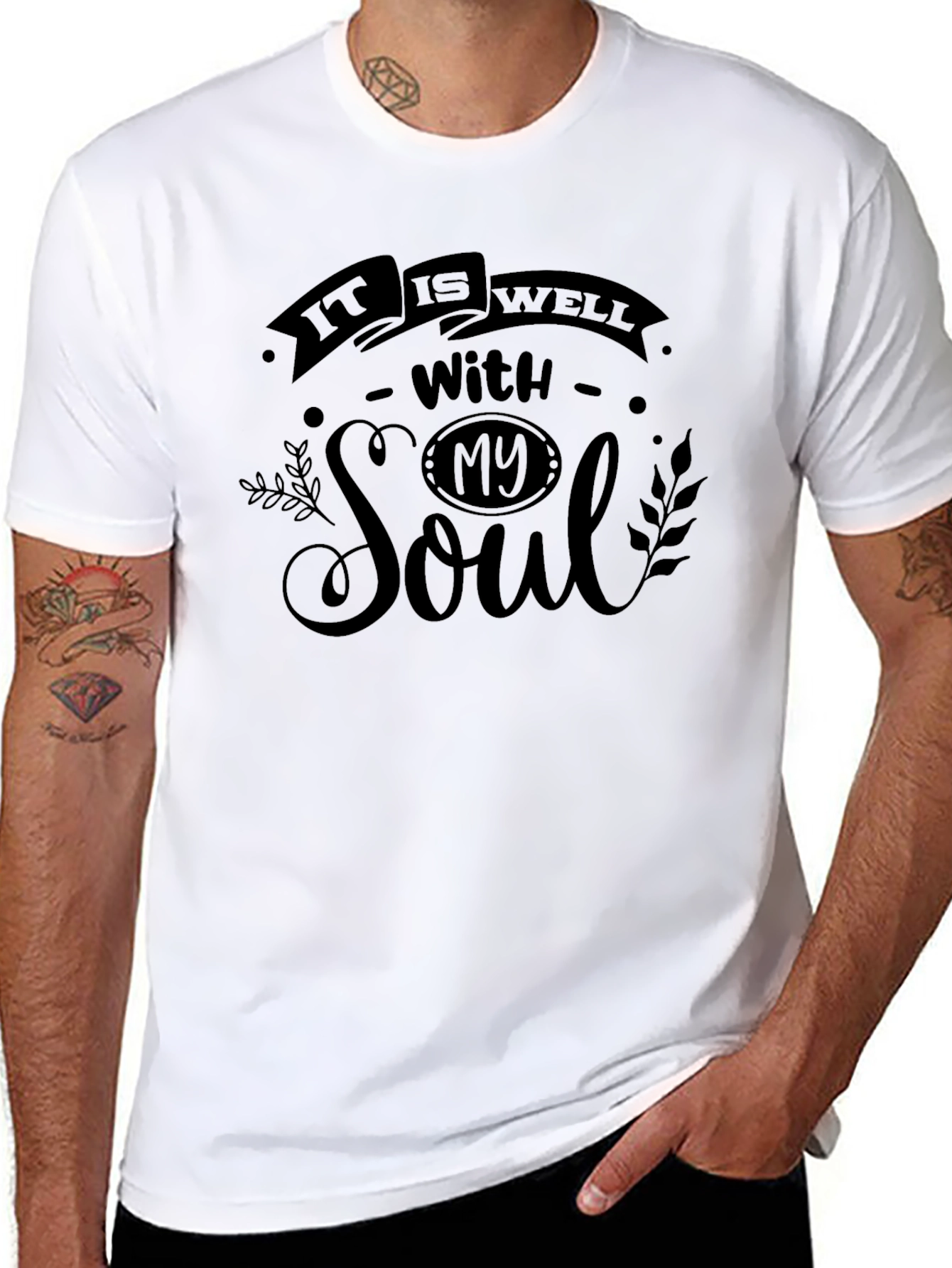 It Is Well With My Soul Black T-Shirt