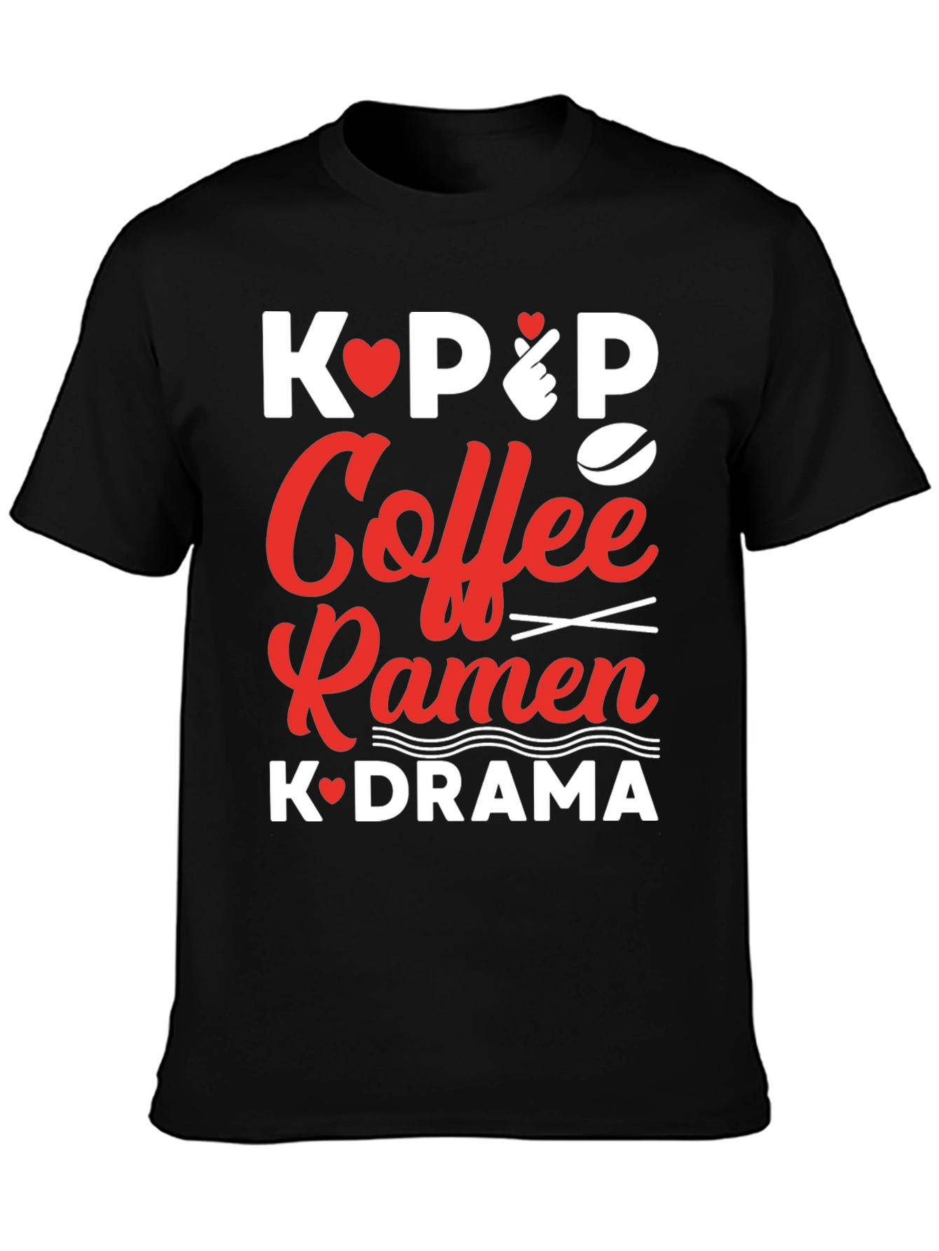 Kpop Coffee Ramen K-drama T-shirt