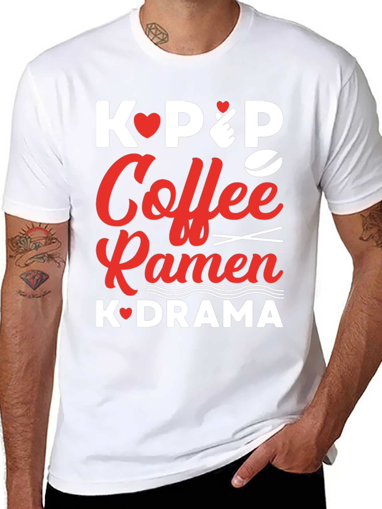 Kpop Coffee Ramen K-drama T-shirt